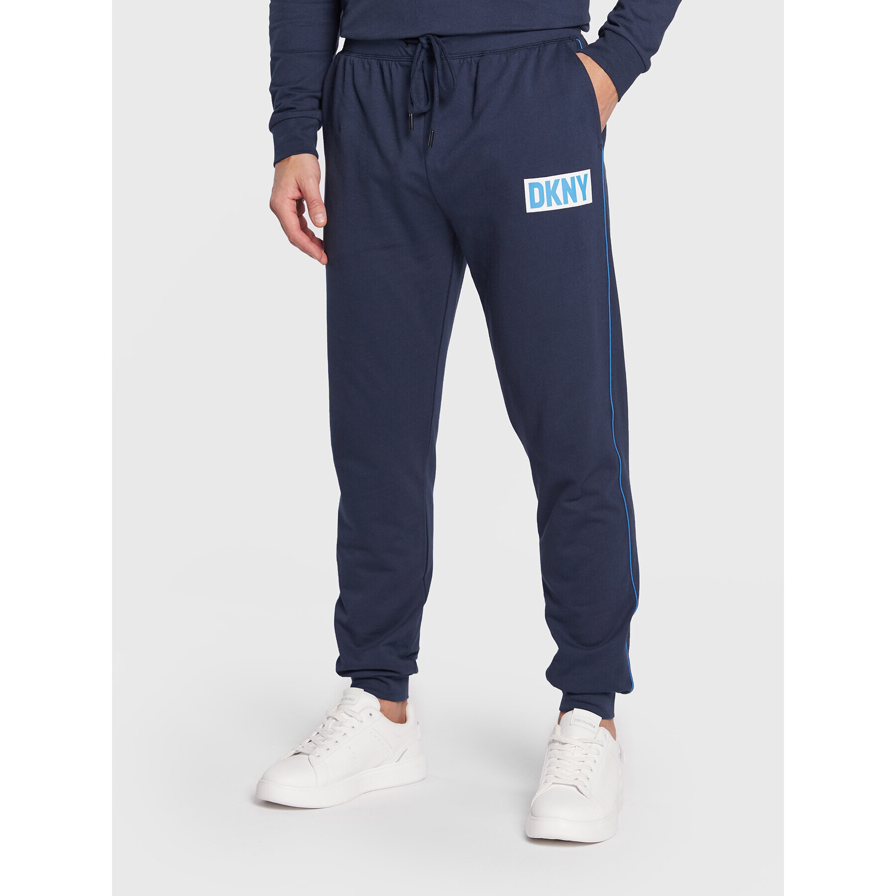 DKNY Pantaloni trening N5_6874_DKY Bleumarin Regular Fit - Pled.ro