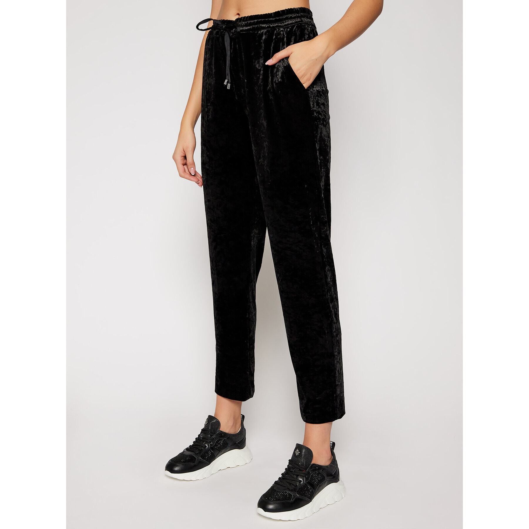 DKNY Pantaloni trening P0JKWCOT Negru Regular Fit - Pled.ro