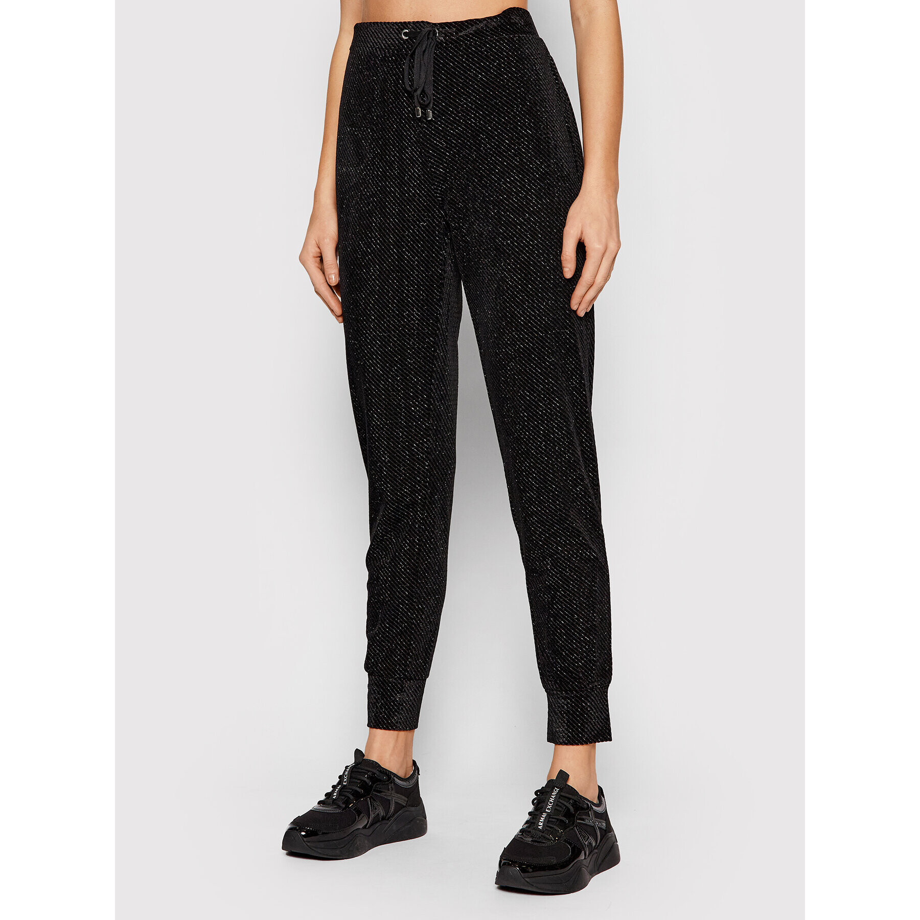 DKNY Pantaloni trening P1JF7KSK Negru Regular Fit - Pled.ro