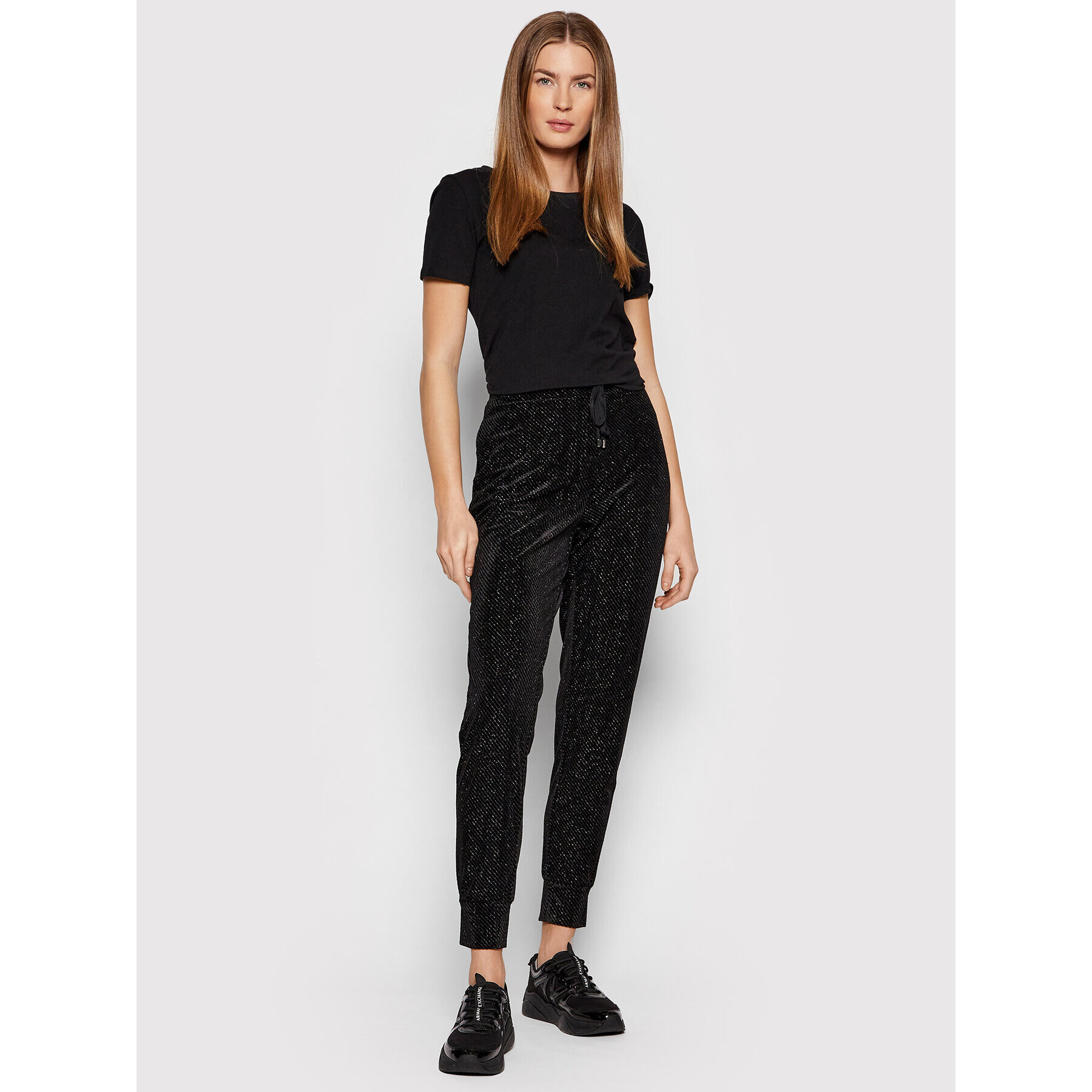 DKNY Pantaloni trening P1JF7KSK Negru Regular Fit - Pled.ro