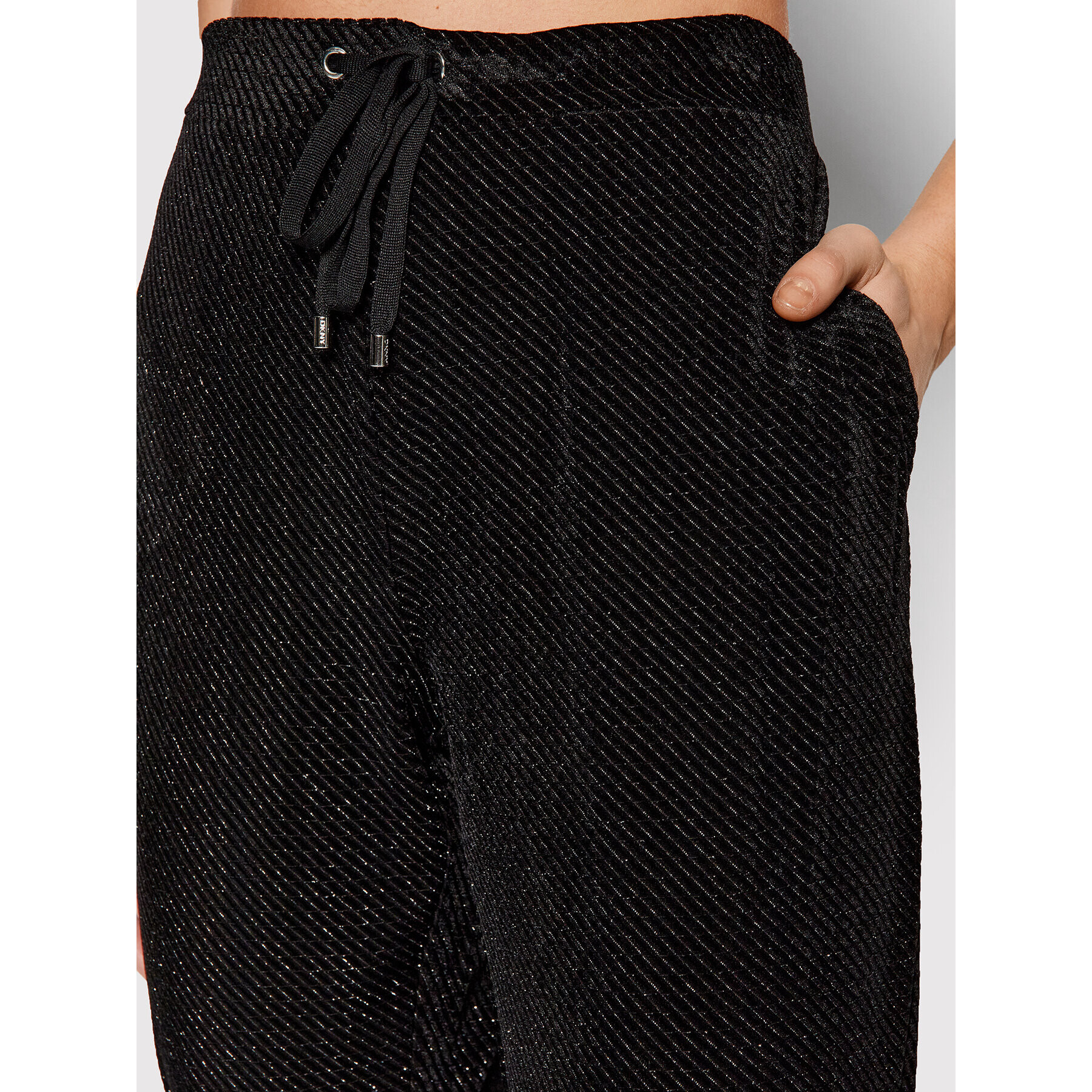 DKNY Pantaloni trening P1JF7KSK Negru Regular Fit - Pled.ro