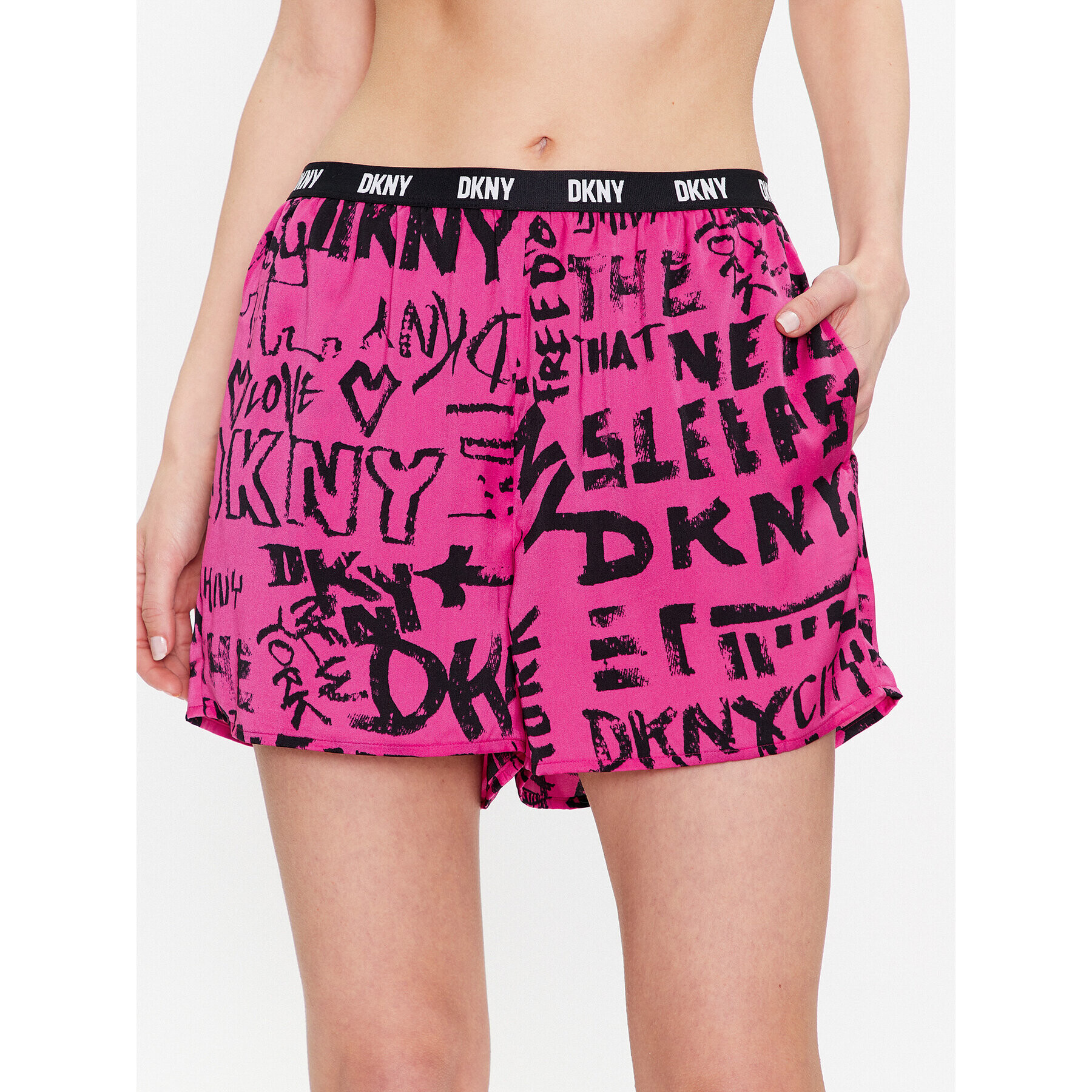 DKNY Pijama YI2522629 Roz Regular Fit - Pled.ro