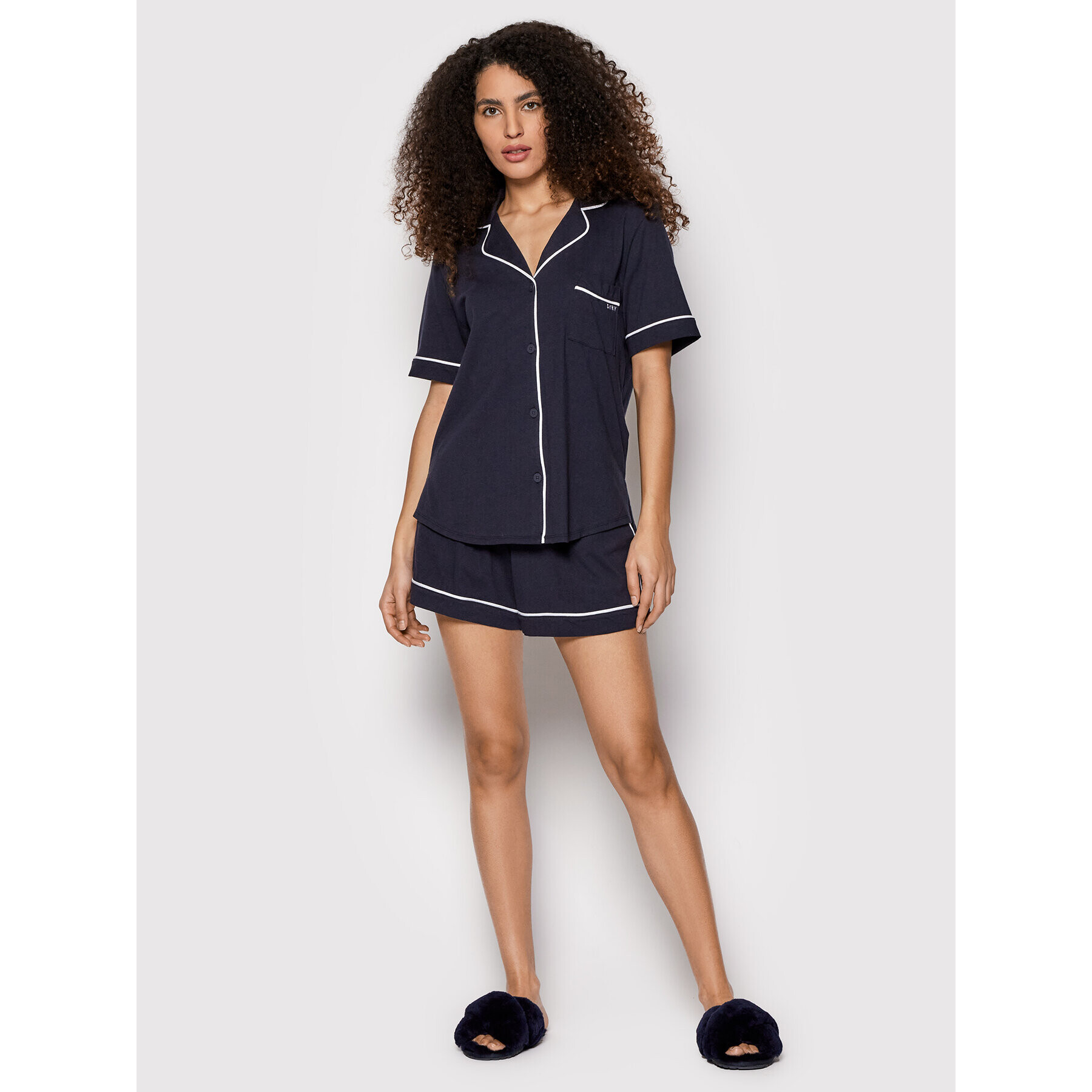 DKNY Pijama YI2819259 Bleumarin Regular Fit - Pled.ro