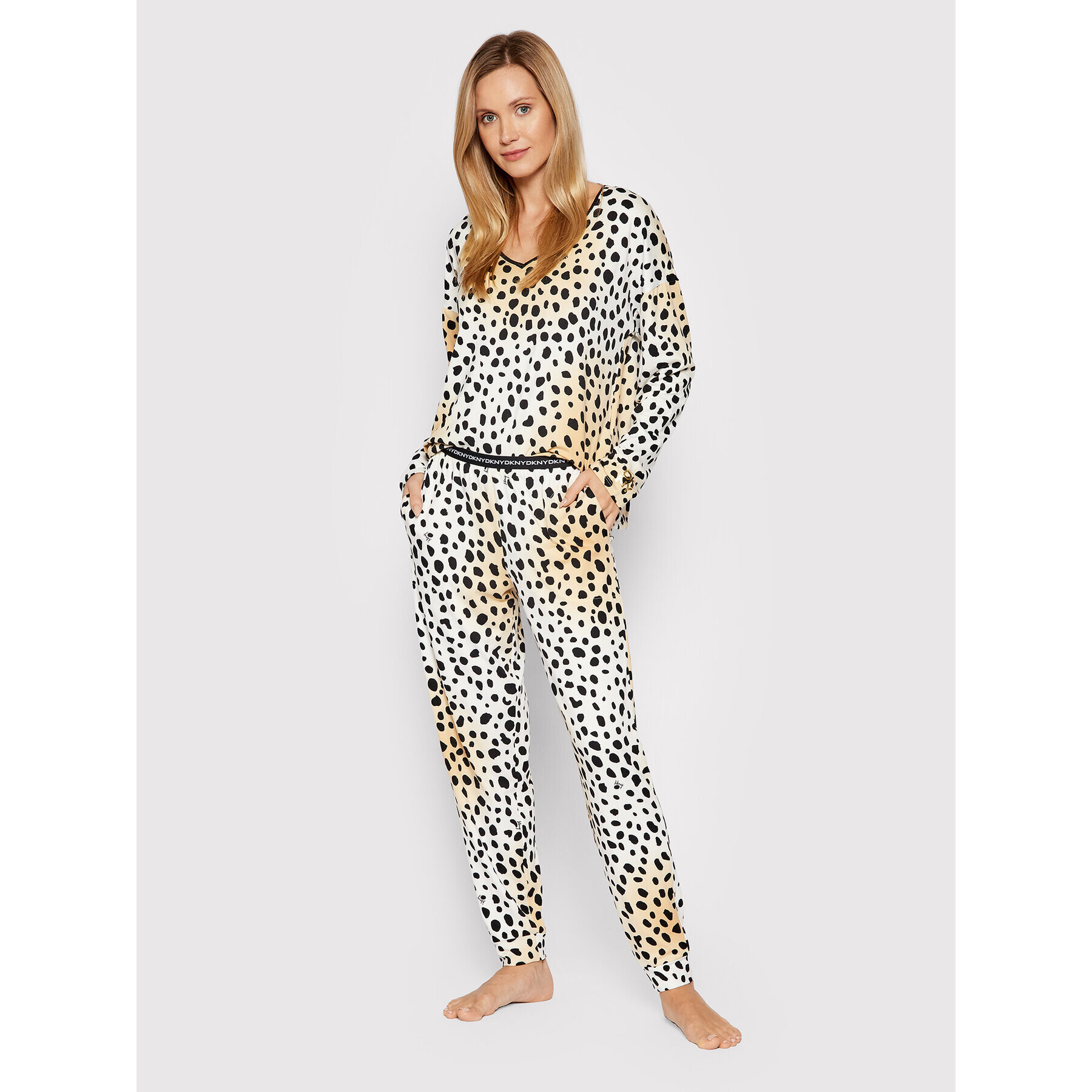 DKNY Pijama YI2822496F Negru - Pled.ro