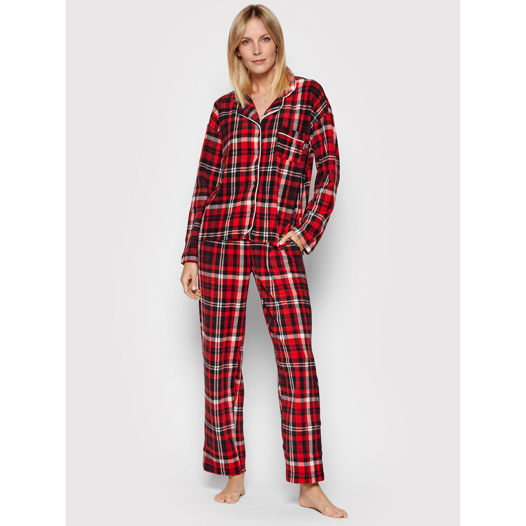 DKNY Pijama YI2822497F Roșu Regular Fit - Pled.ro