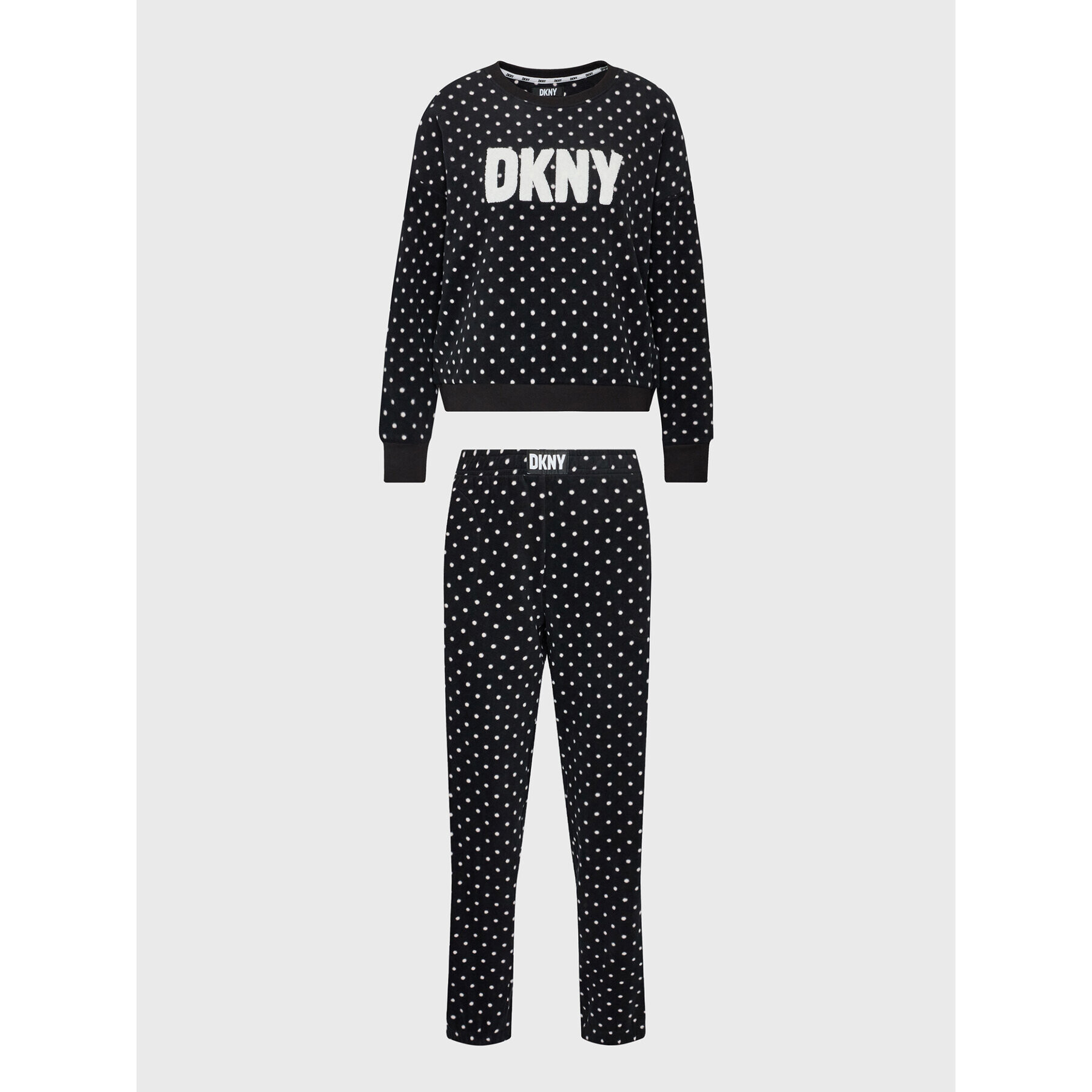 DKNY Pijama YI2822603F Negru Regular Fit - Pled.ro