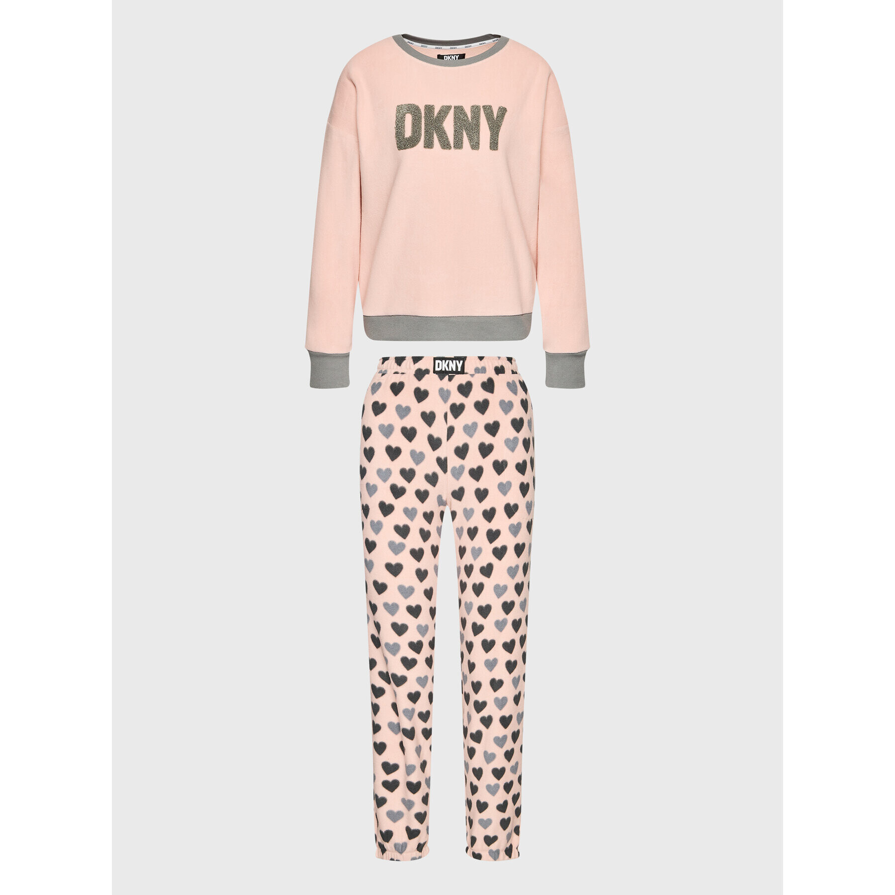 DKNY Pijama YI2822603F Roz Regular Fit - Pled.ro