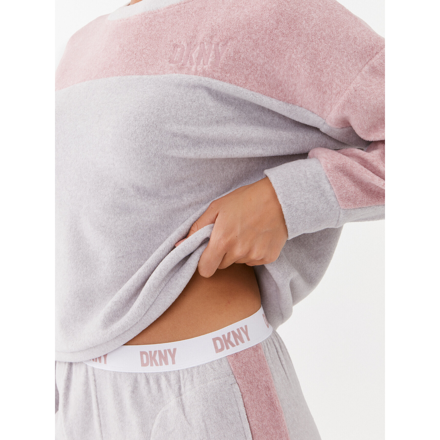 DKNY Pijama YI2822674 Gri Regular Fit - Pled.ro