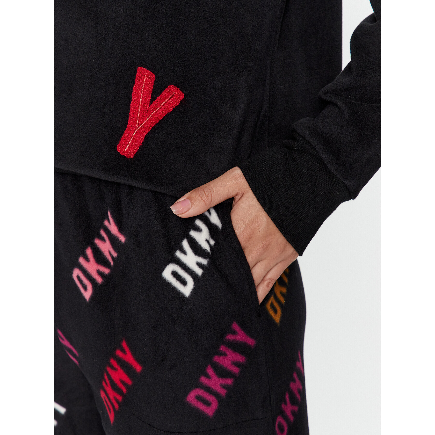 DKNY Pijama YI2822686F Negru Regular Fit - Pled.ro