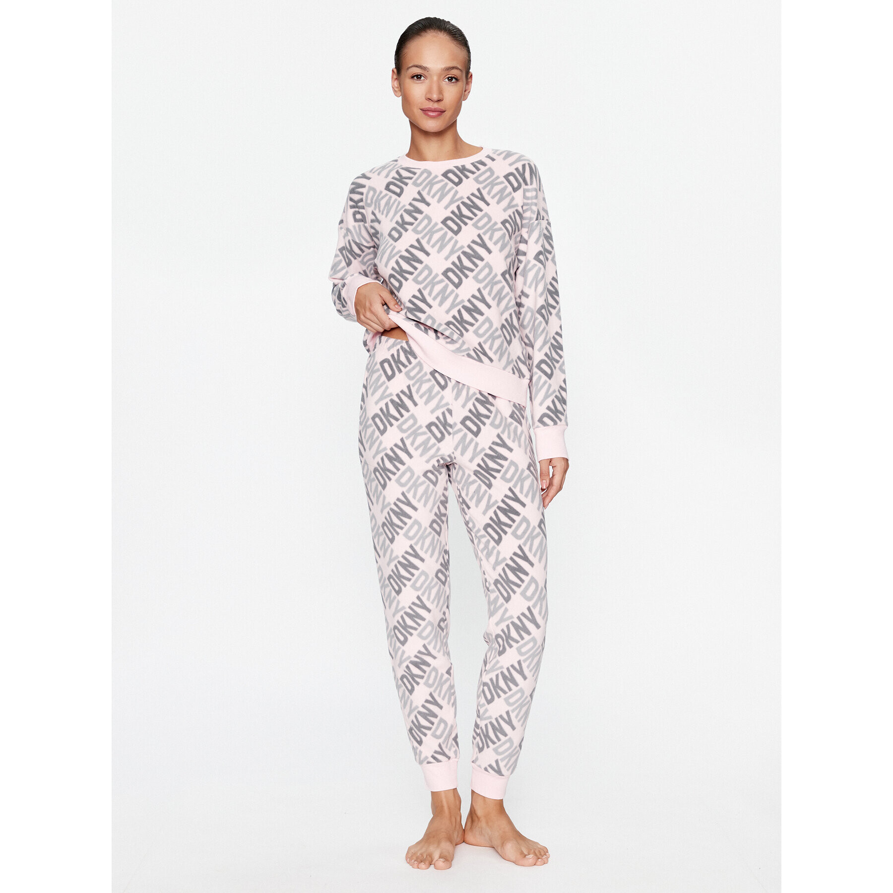 DKNY Pijama YI2822686F Roz Regular Fit - Pled.ro