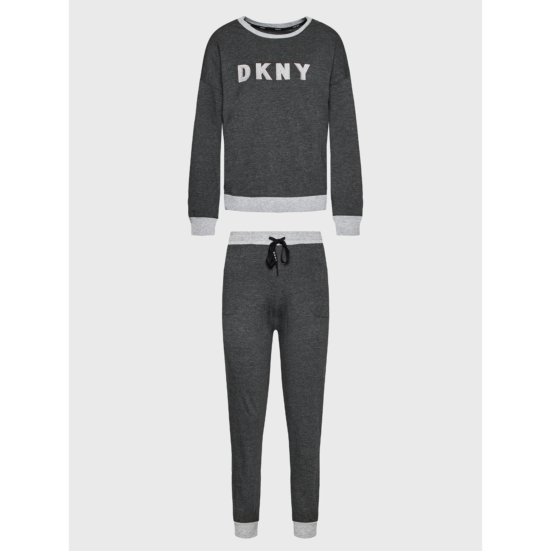 DKNY Pijama YI2919259 Gri Regular Fit - Pled.ro