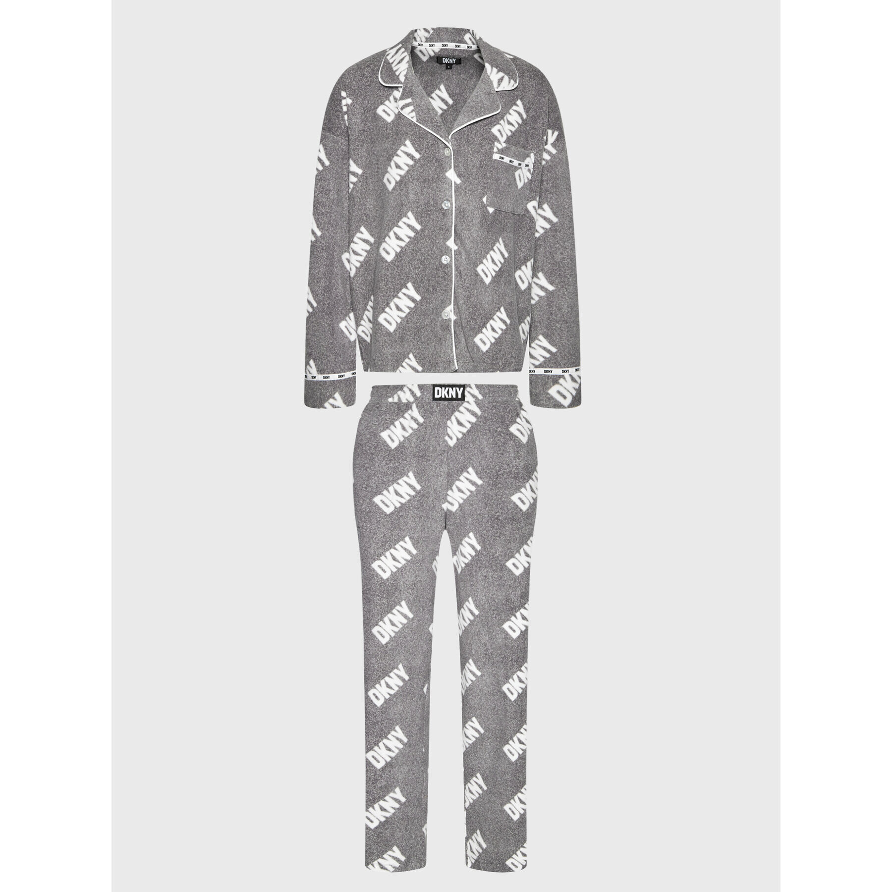 DKNY Pijama YI2922603F Gri Regular Fit - Pled.ro