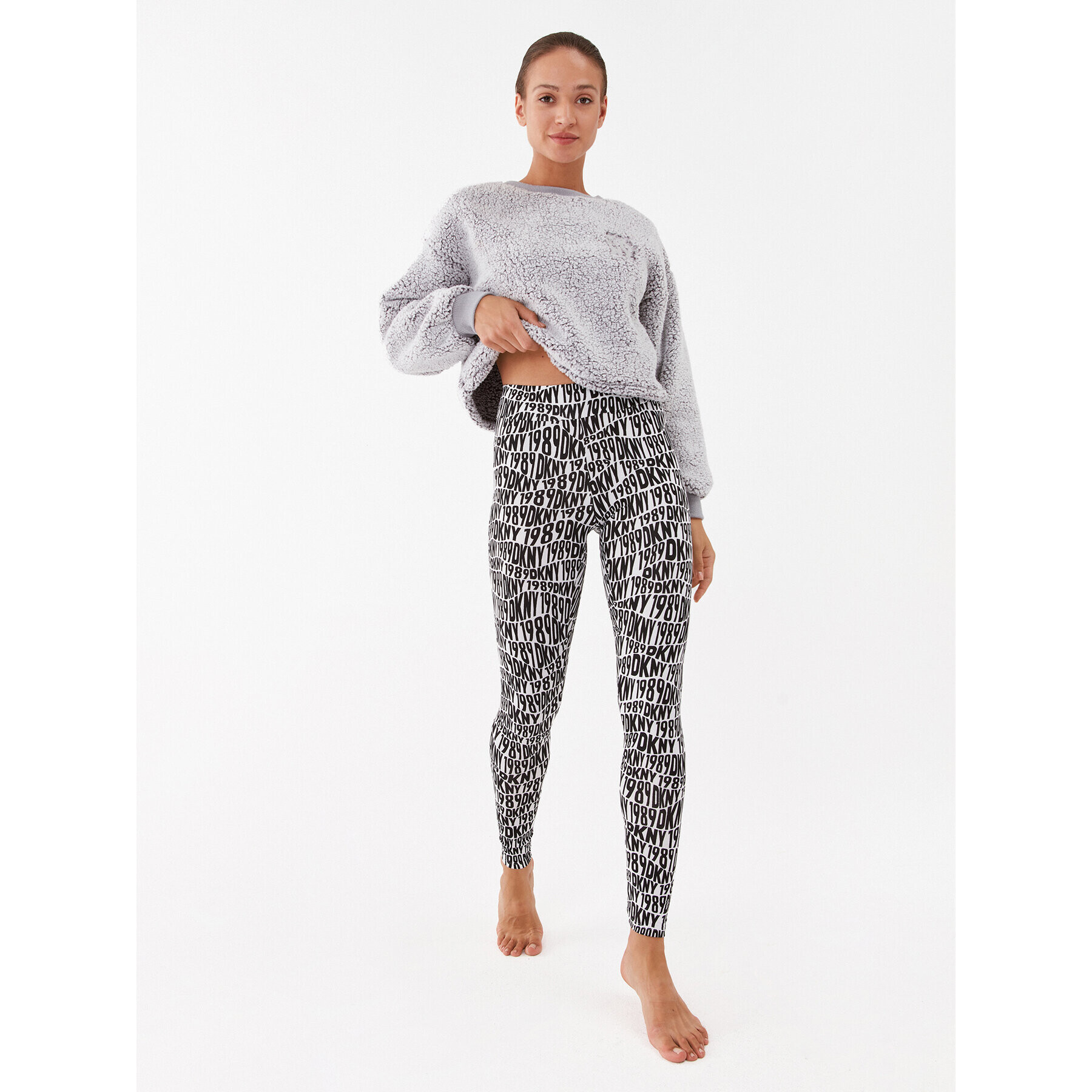 DKNY Pijama YI2922671 Gri Regular Fit - Pled.ro