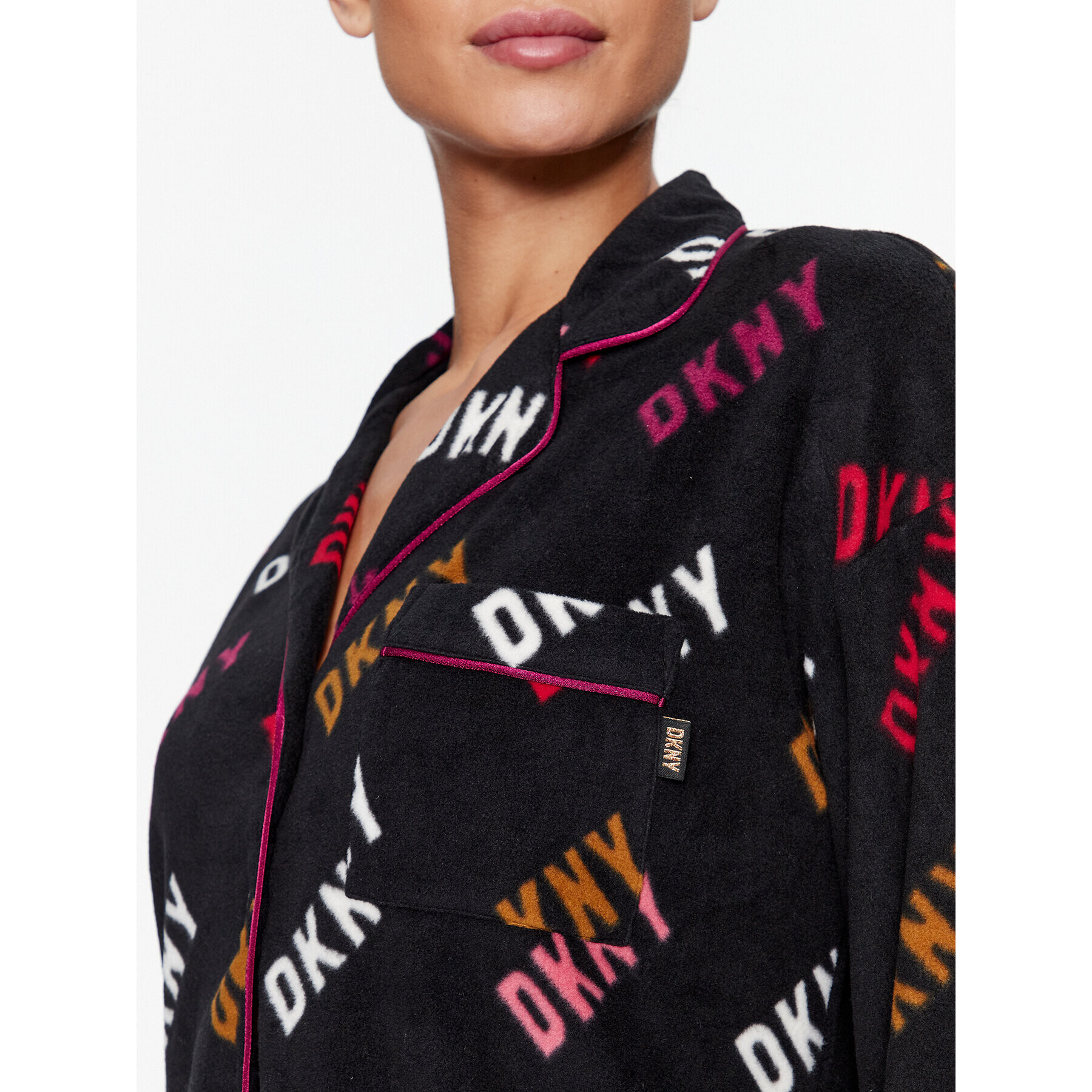 DKNY Pijama YI2922686F Negru Regular Fit - Pled.ro