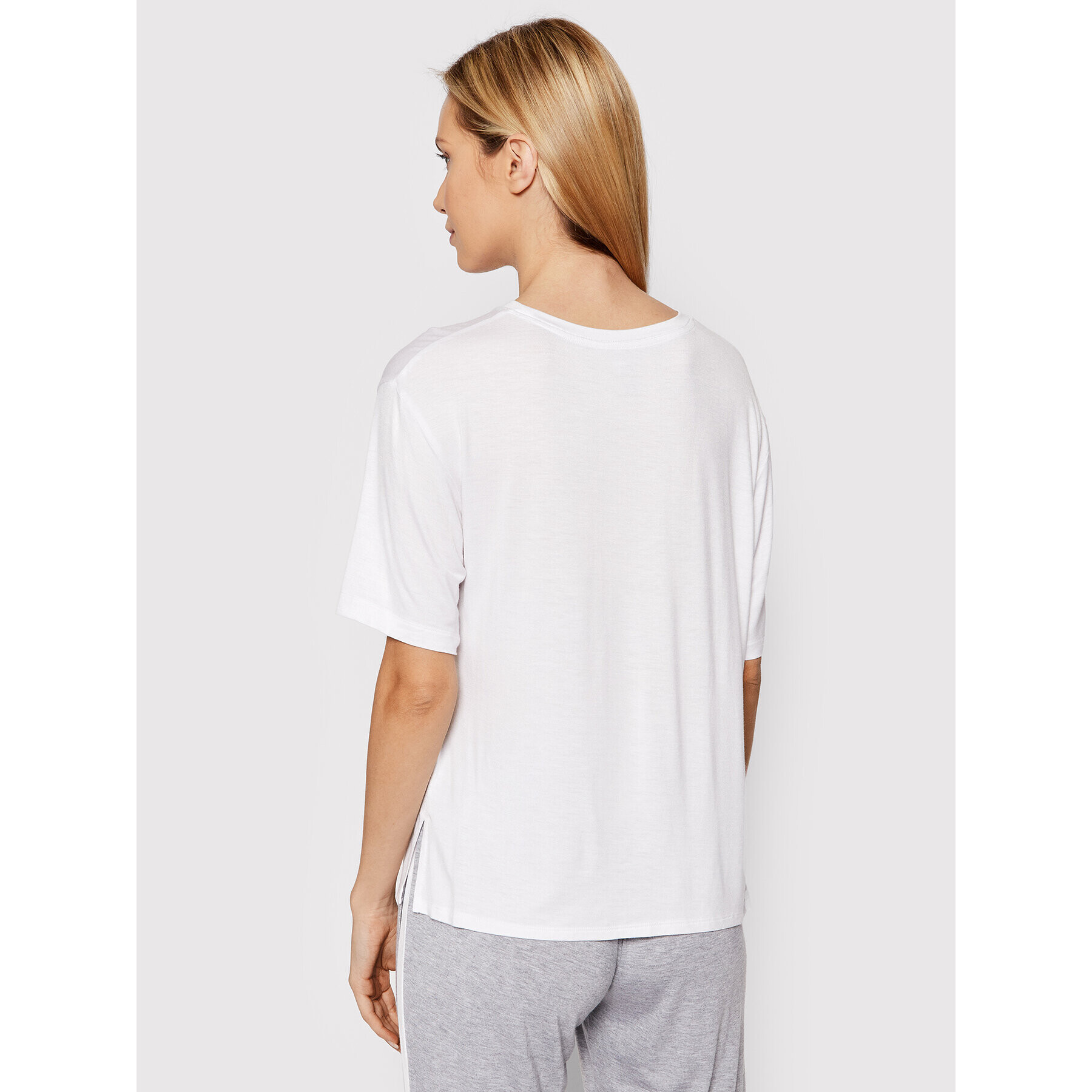 DKNY Pijama YI3122448 Alb Regular Fit - Pled.ro