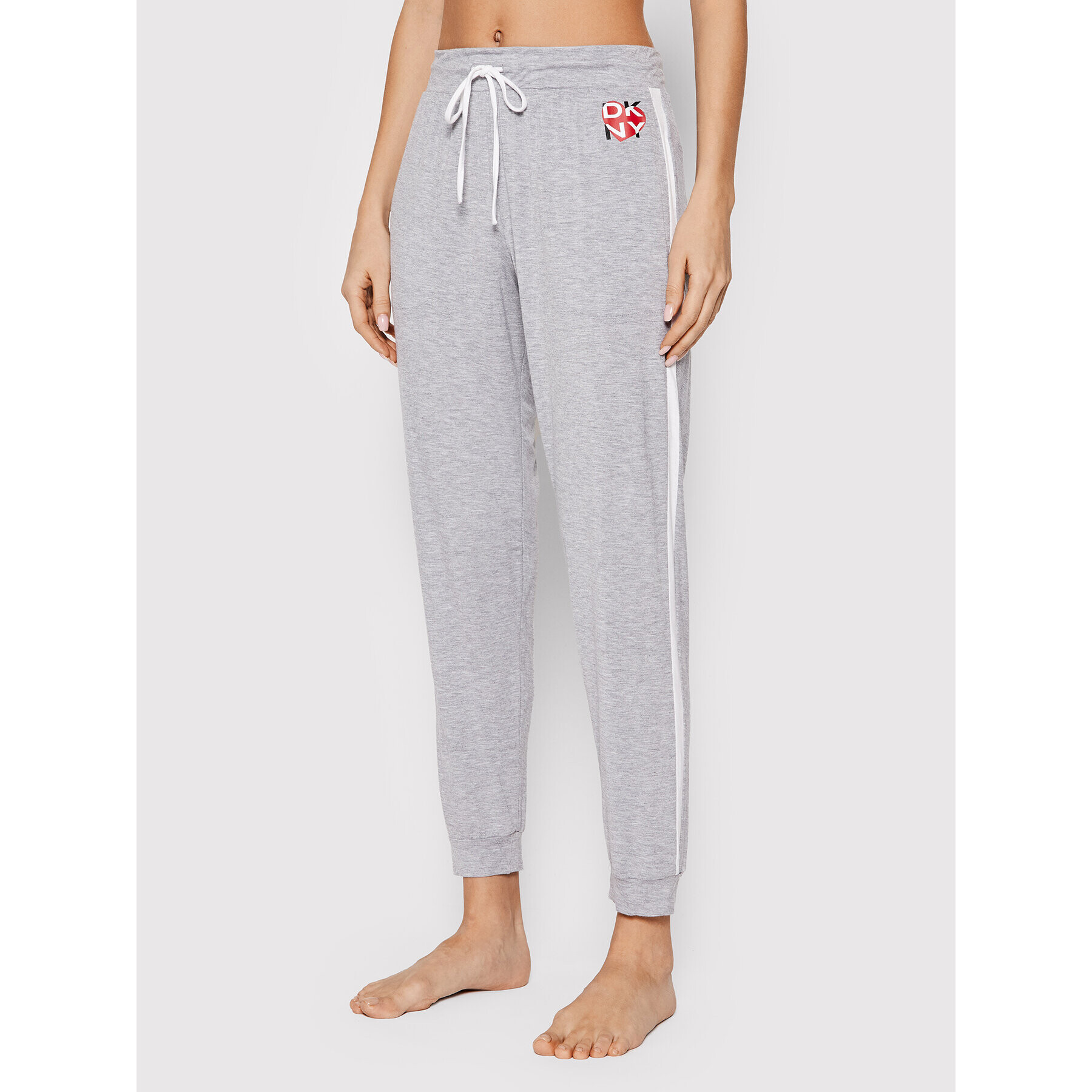 DKNY Pijama YI3122448 Alb Regular Fit - Pled.ro