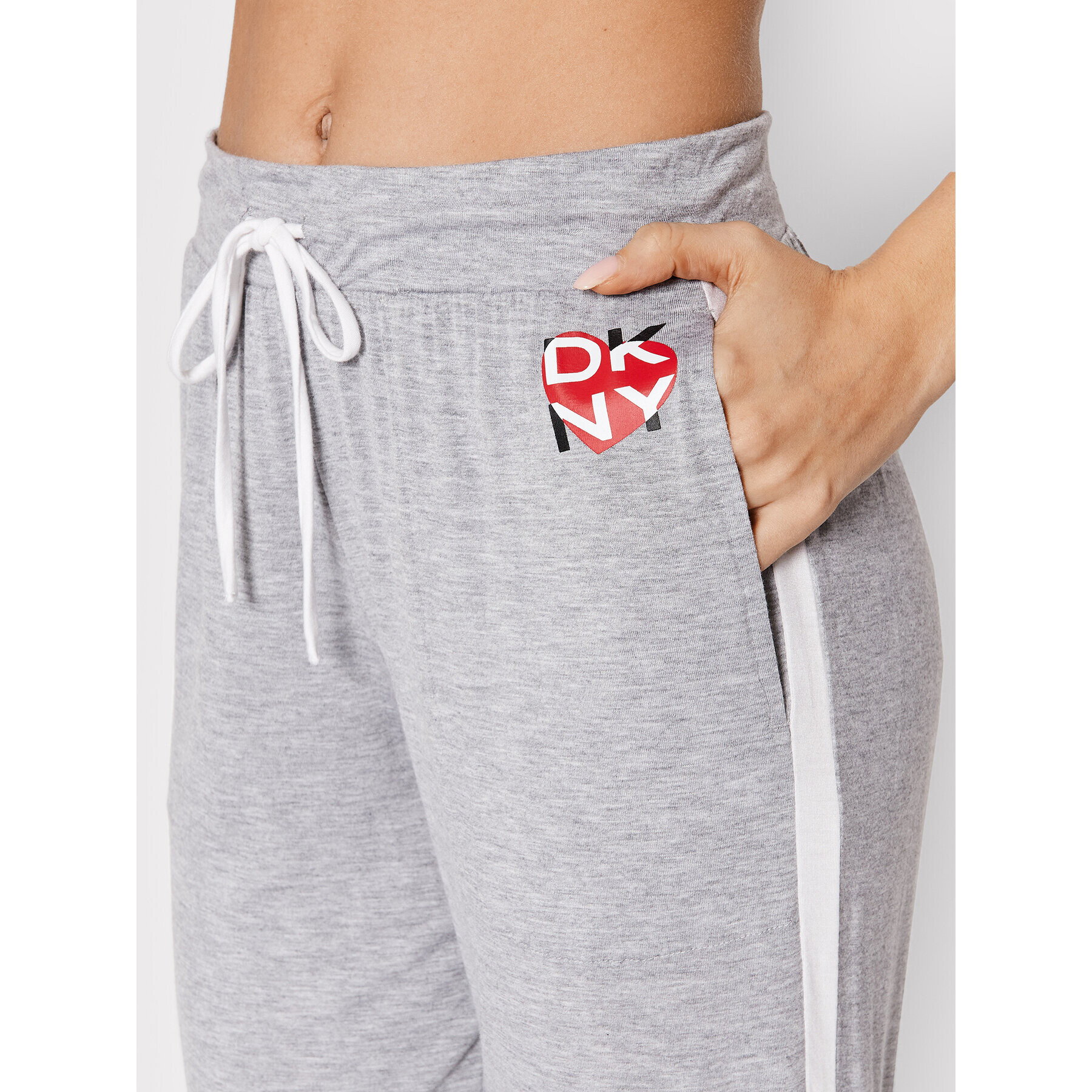 DKNY Pijama YI3122448 Alb Regular Fit - Pled.ro