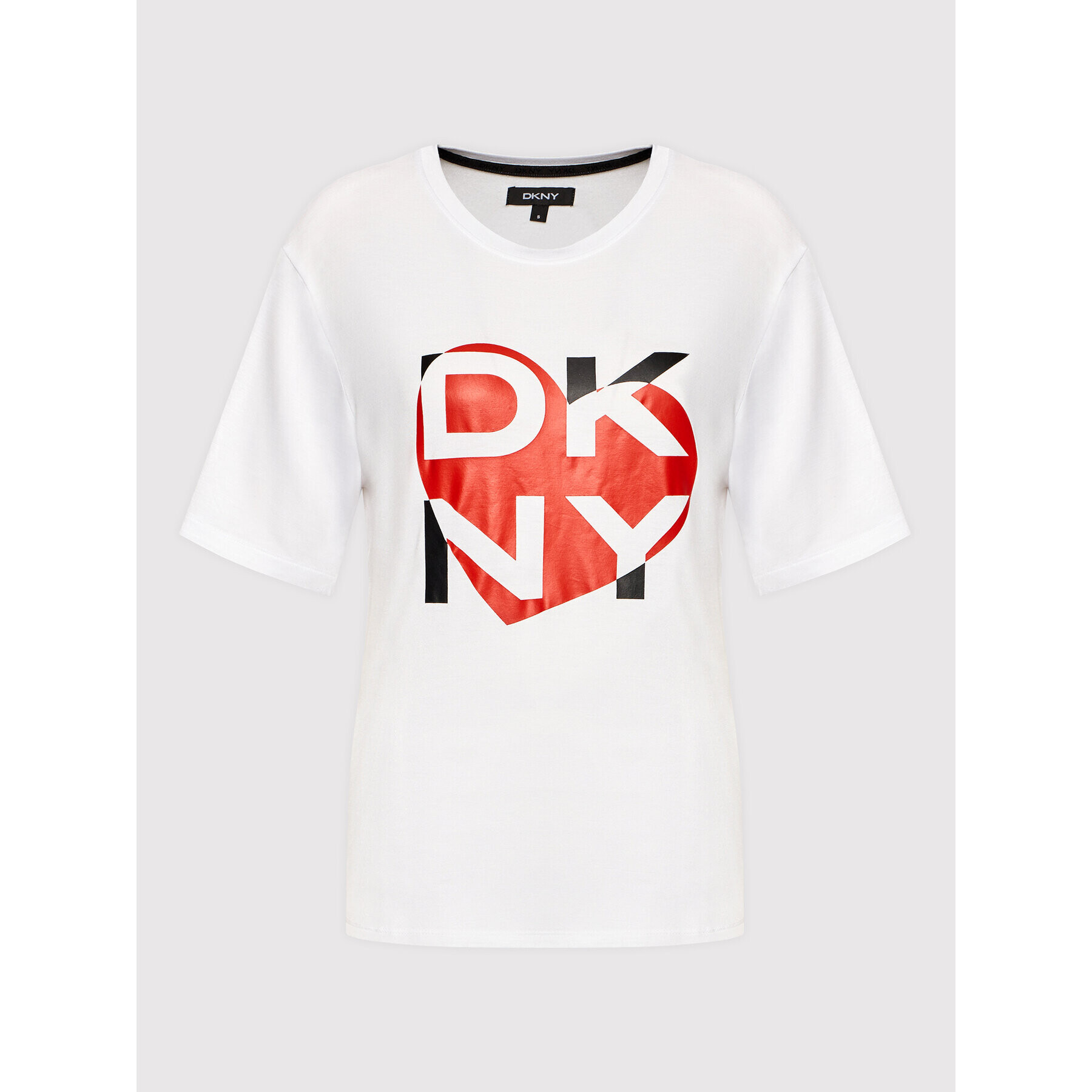 DKNY Pijama YI3122448 Alb Regular Fit - Pled.ro