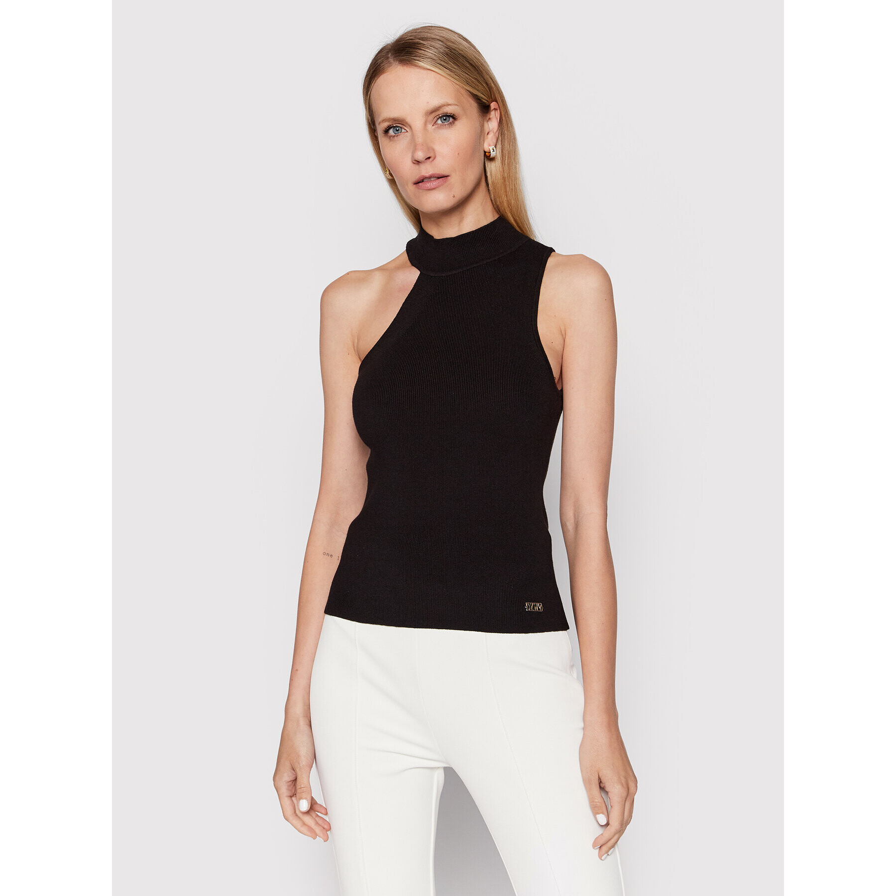 DKNY Top P2ASAA41 Negru Slim Fit - Pled.ro