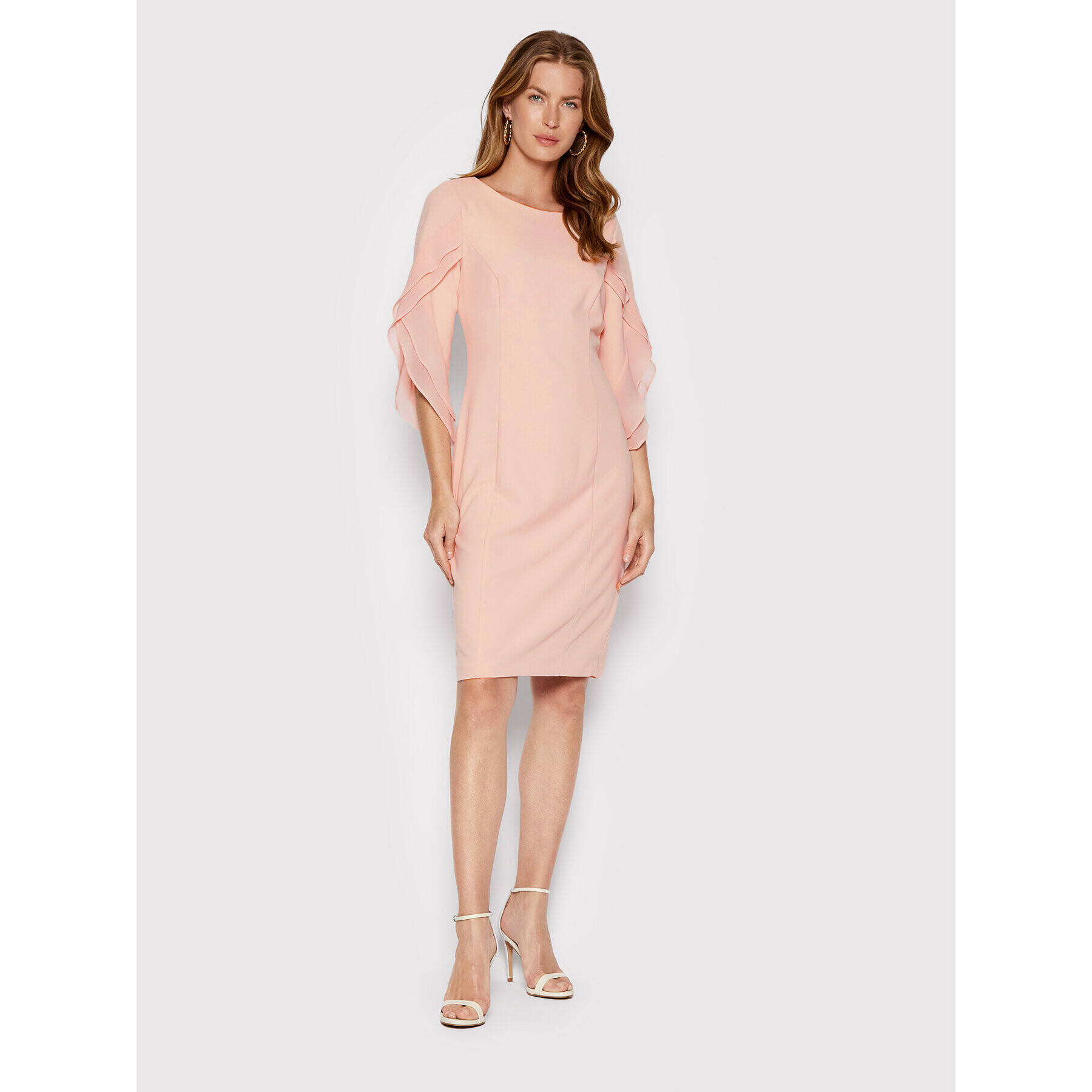 DKNY Rochie cocktail DD1J1141 Roz Regular Fit - Pled.ro