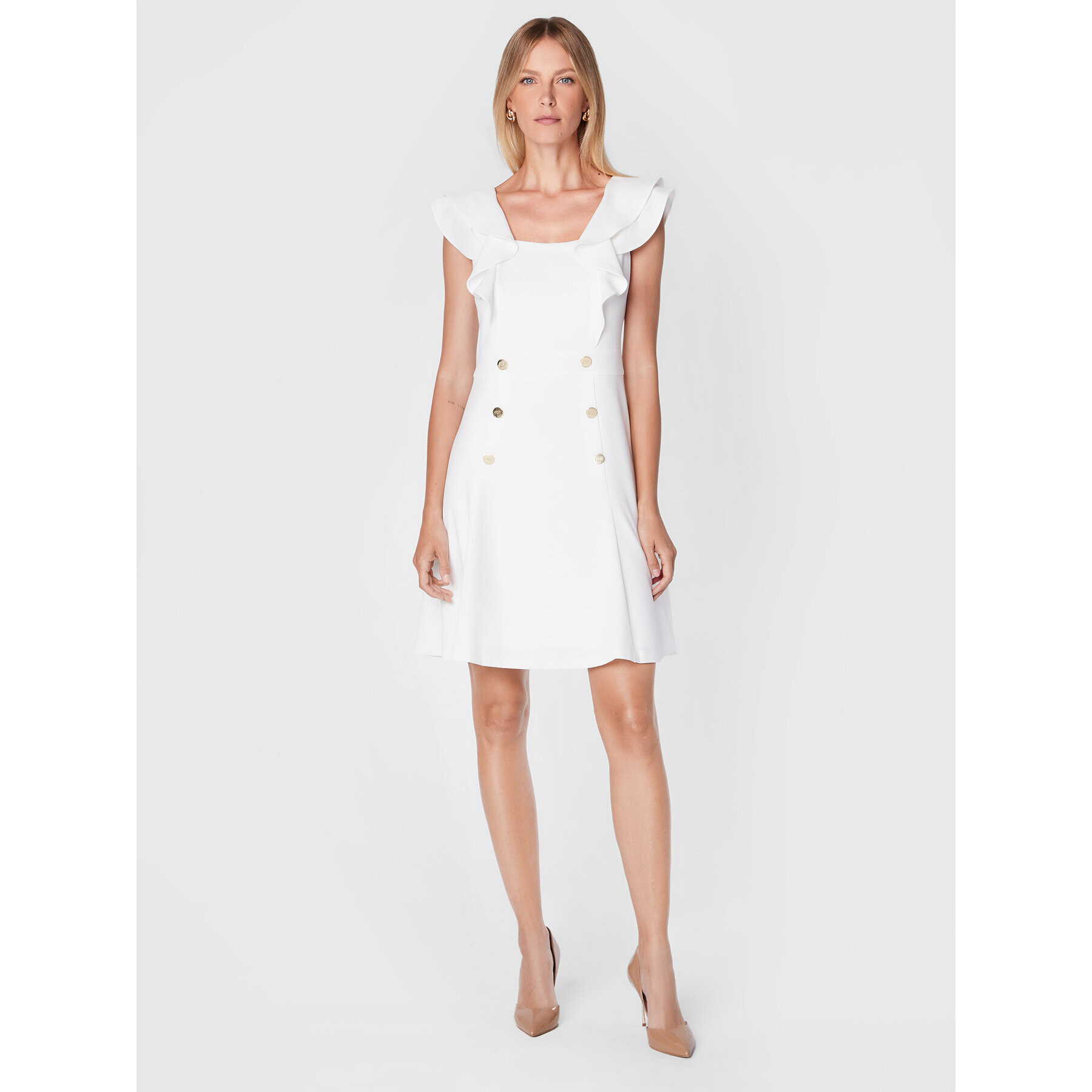 DKNY Rochie cocktail DD2E1557 Bej Regular Fit - Pled.ro