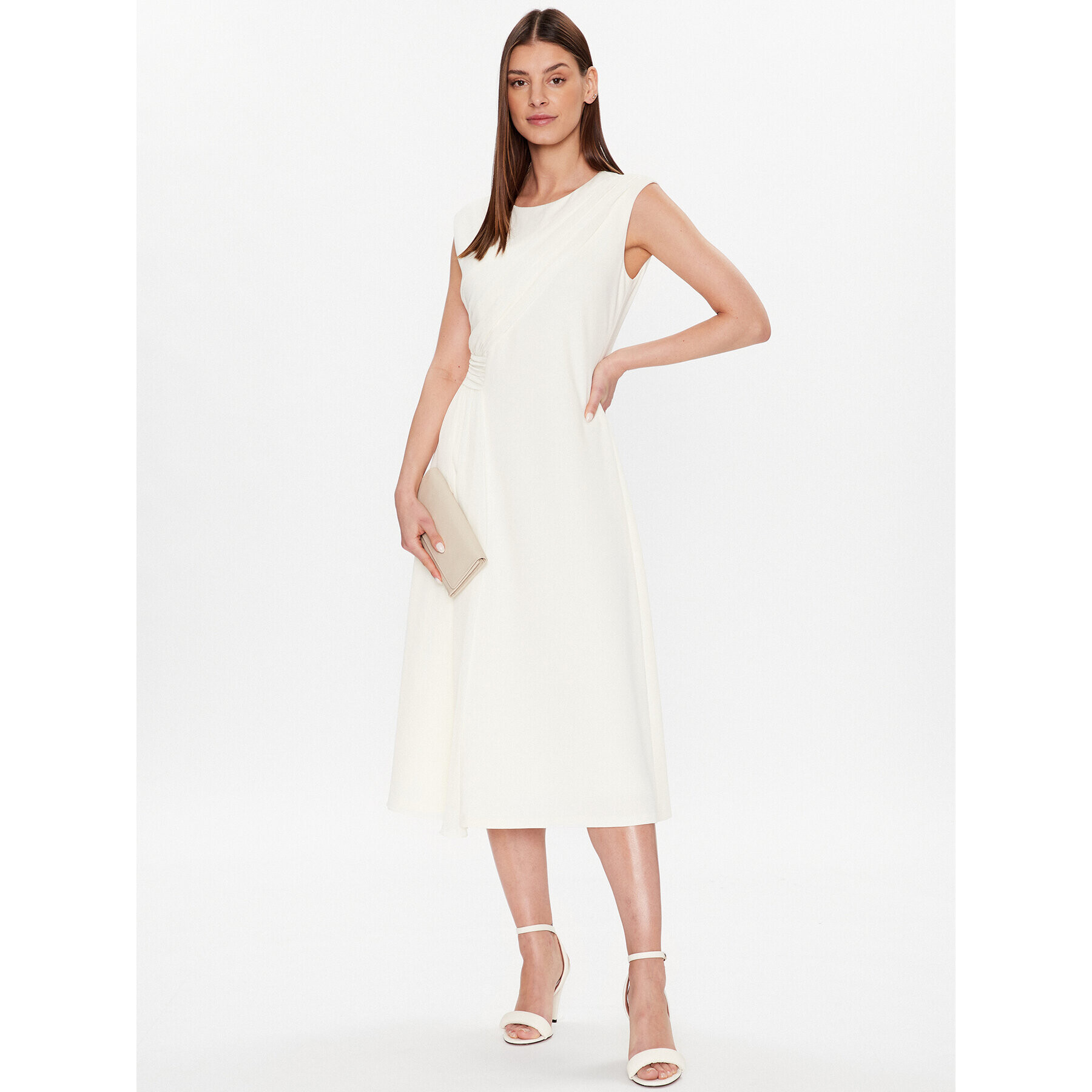 DKNY Rochie cocktail DD2J1347 Écru Regular Fit - Pled.ro