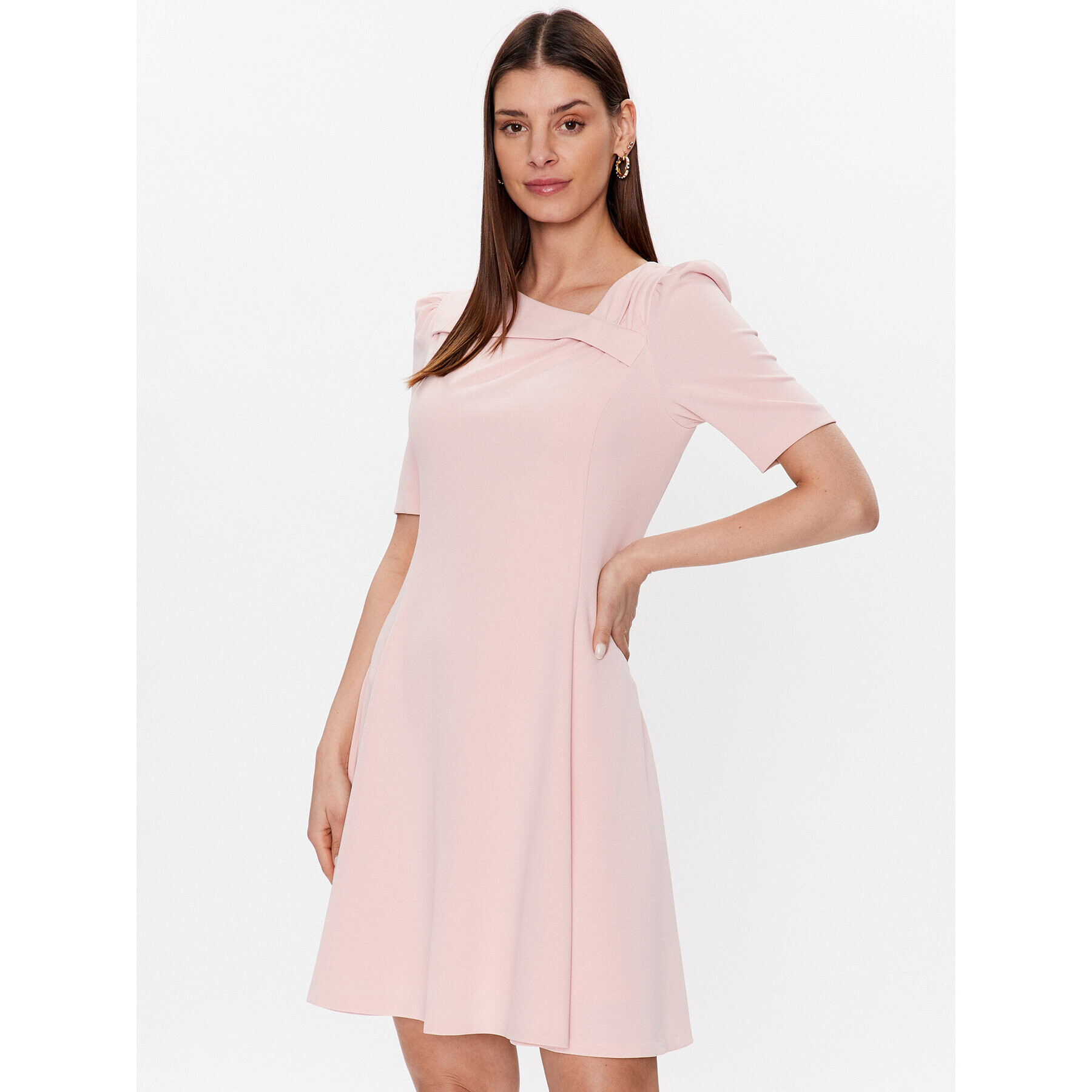 DKNY Rochie cocktail DD2K1418 Roz Regular Fit - Pled.ro