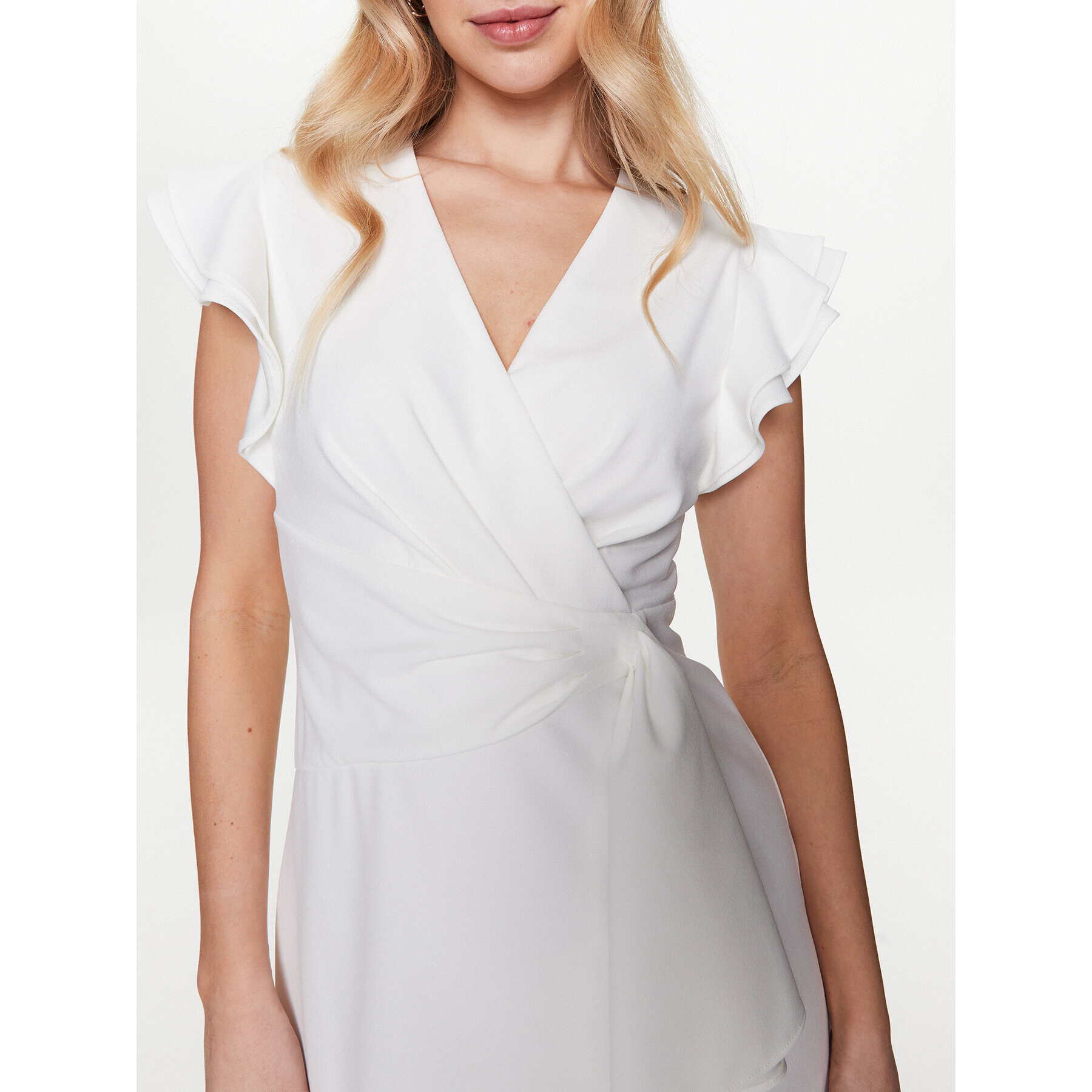 DKNY Rochie cocktail DD3C1468 Alb Regular Fit - Pled.ro