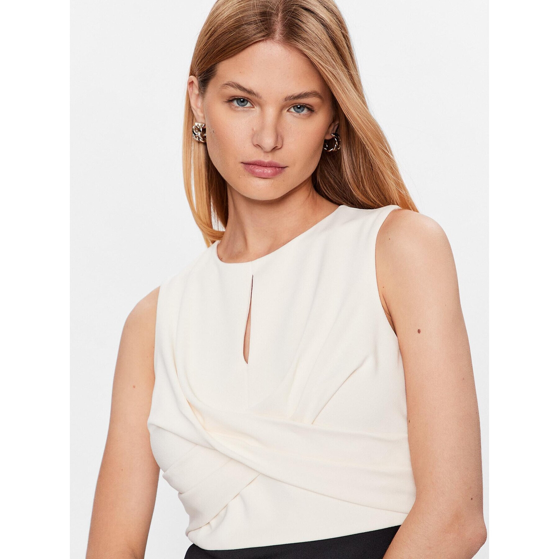 DKNY Rochie cocktail DD3E1963 Écru Regular Fit - Pled.ro