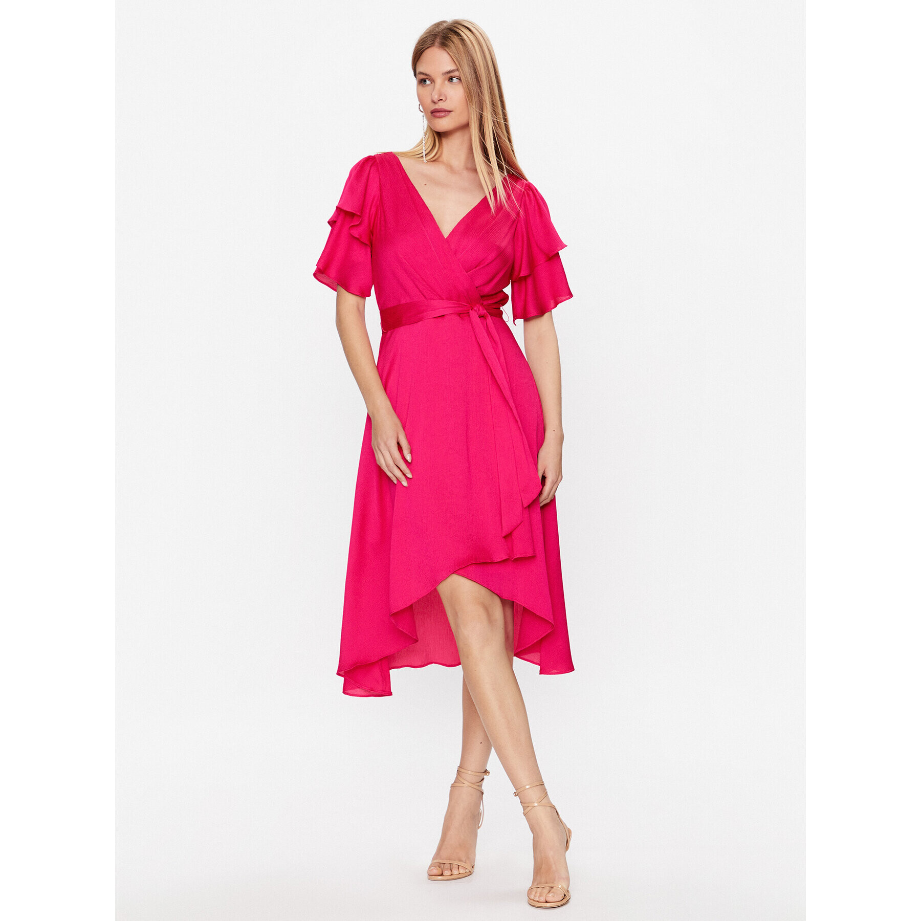 DKNY Rochie cocktail DD3F7613 Roz Slim Fit - Pled.ro