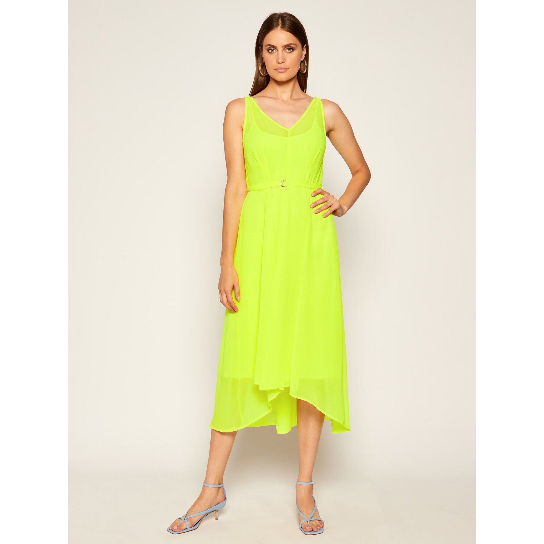 DKNY Rochie cocktail P0CAGESL Galben Regular Fit - Pled.ro