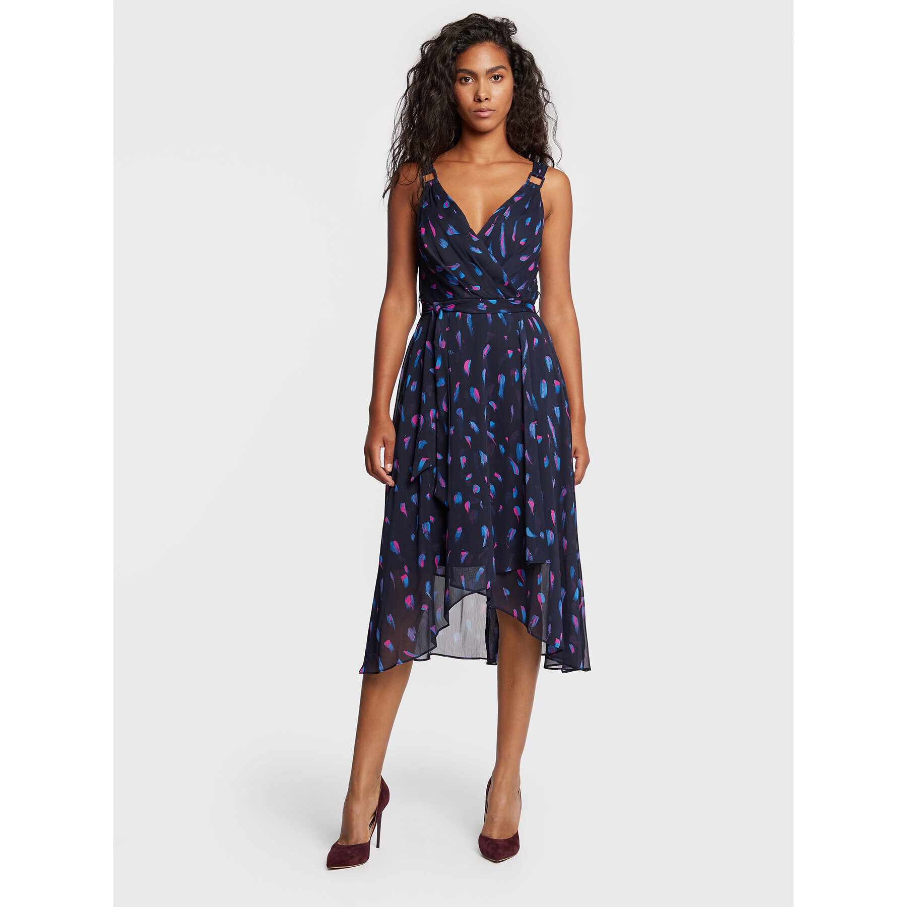 DKNY Rochie de vară DD2ER859 Bleumarin Regular Fit - Pled.ro