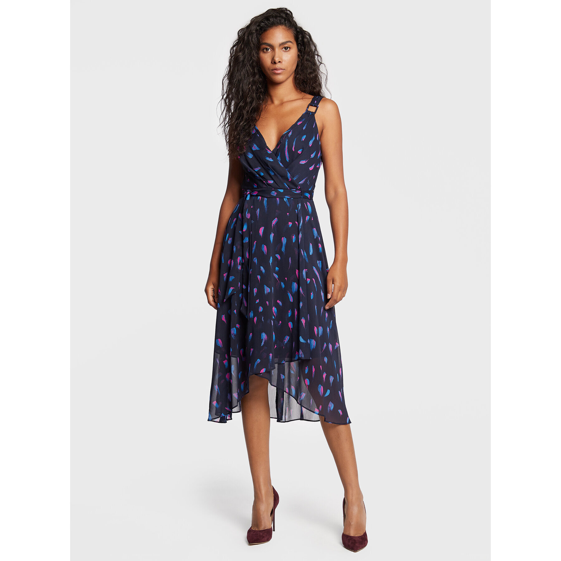 DKNY Rochie de vară DD2ER859 Bleumarin Regular Fit - Pled.ro