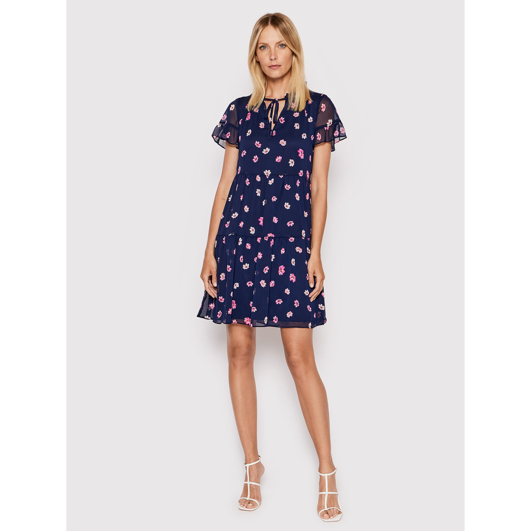 DKNY Rochie de vară DD2A6670 Bleumarin Regular Fit - Pled.ro