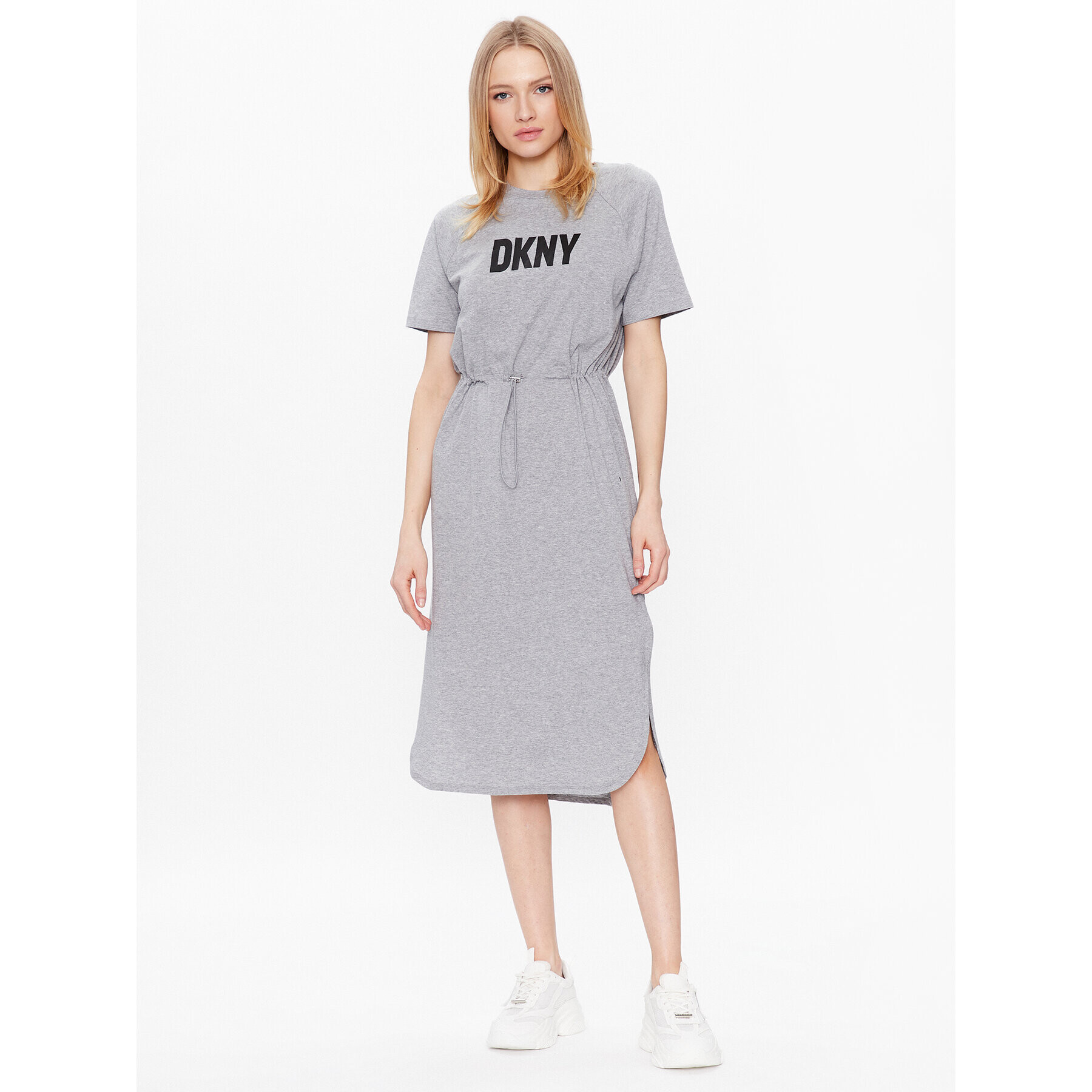 DKNY Rochie de zi P1BD7EGQ Gri Regular Fit - Pled.ro