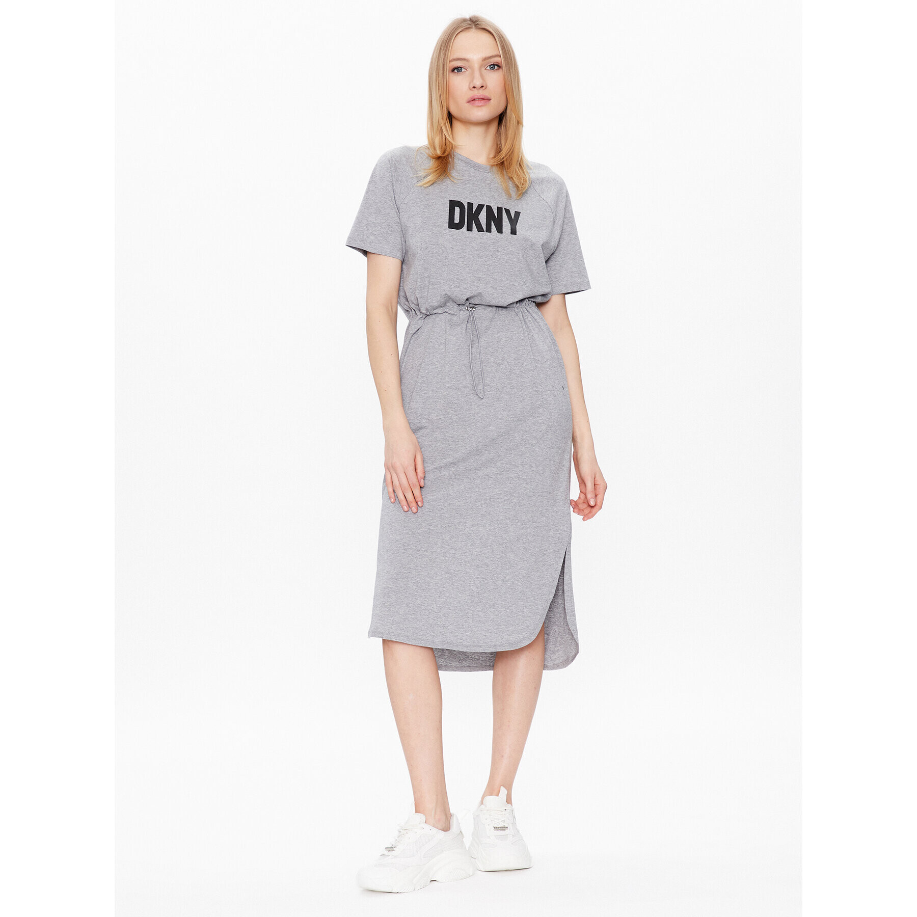 DKNY Rochie de zi P1BD7EGQ Gri Regular Fit - Pled.ro