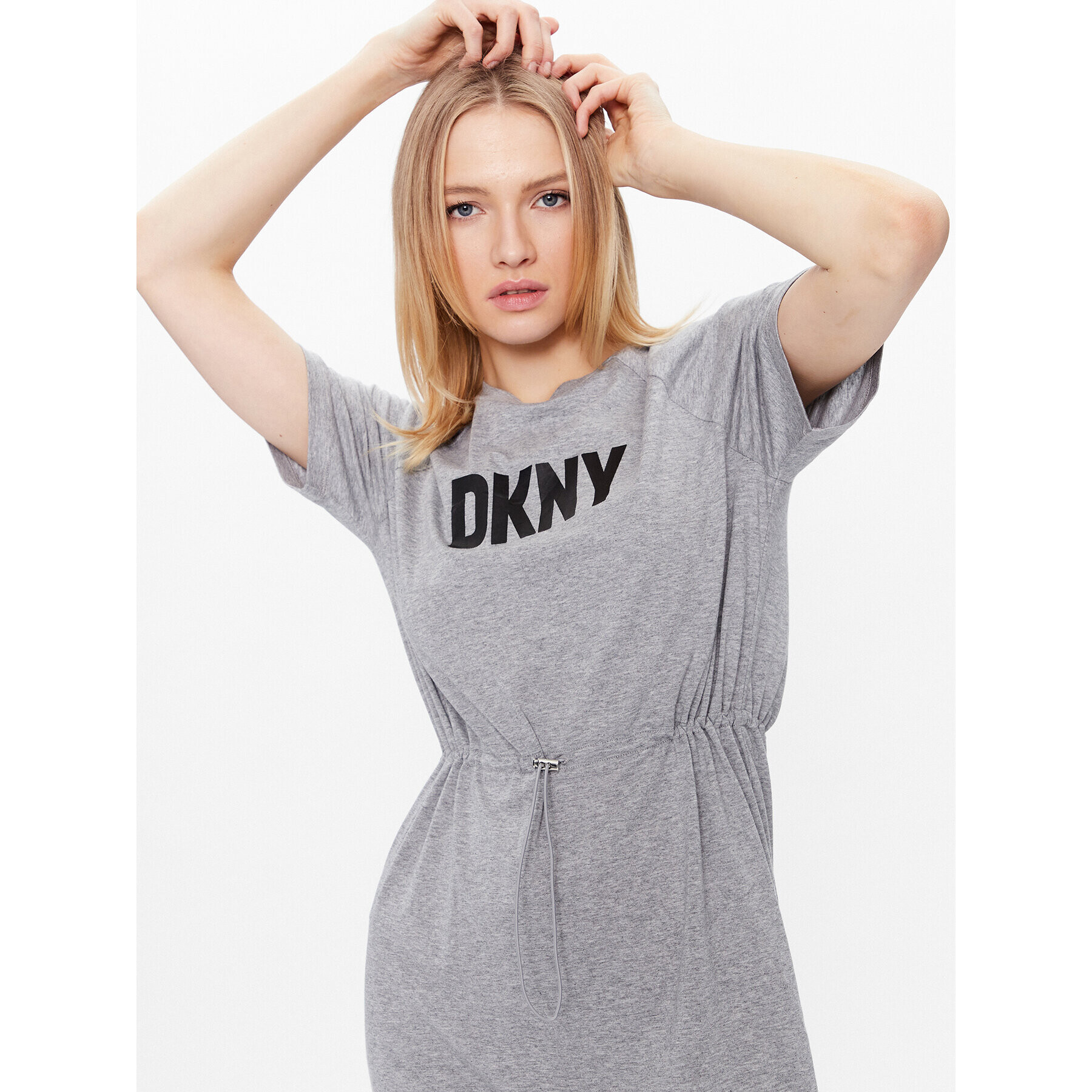 DKNY Rochie de zi P1BD7EGQ Gri Regular Fit - Pled.ro