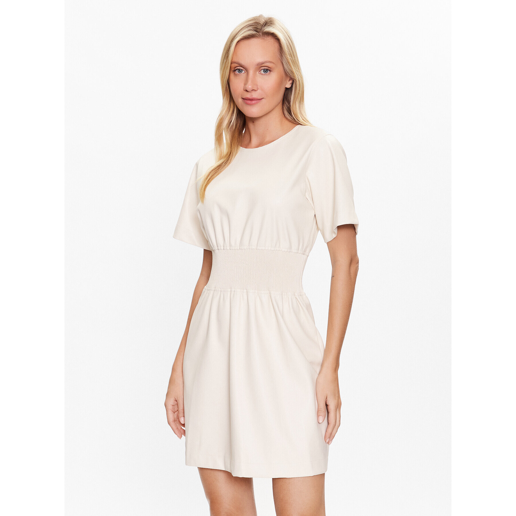 DKNY Rochie de zi P3ABTQ87 Écru Regular Fit - Pled.ro