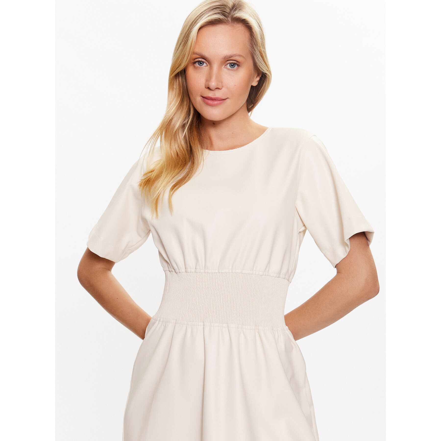 DKNY Rochie de zi P3ABTQ87 Écru Regular Fit - Pled.ro