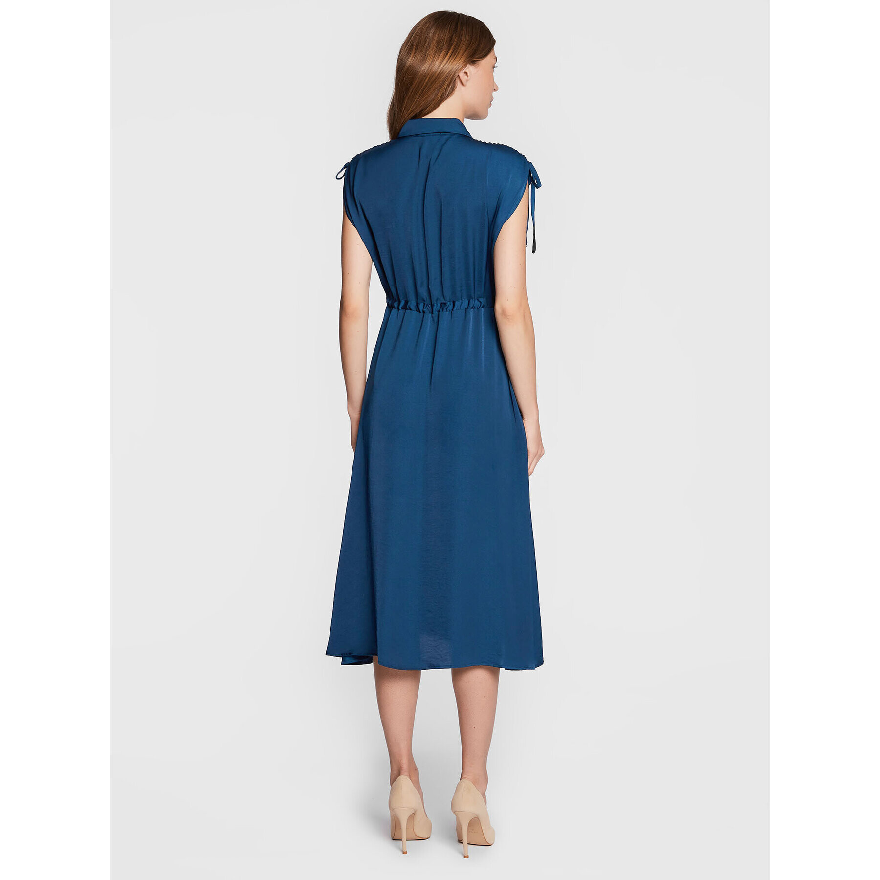 DKNY Rochie tip cămașă DD2F3868 Bleumarin Regular Fit - Pled.ro