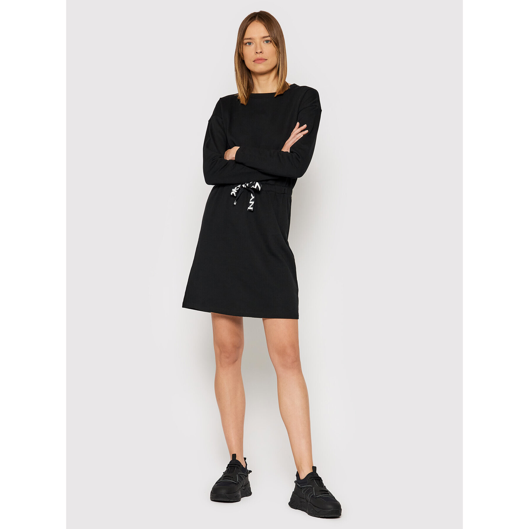 DKNY Rochie tricotată DD1GN066 Negru Regular Fit - Pled.ro