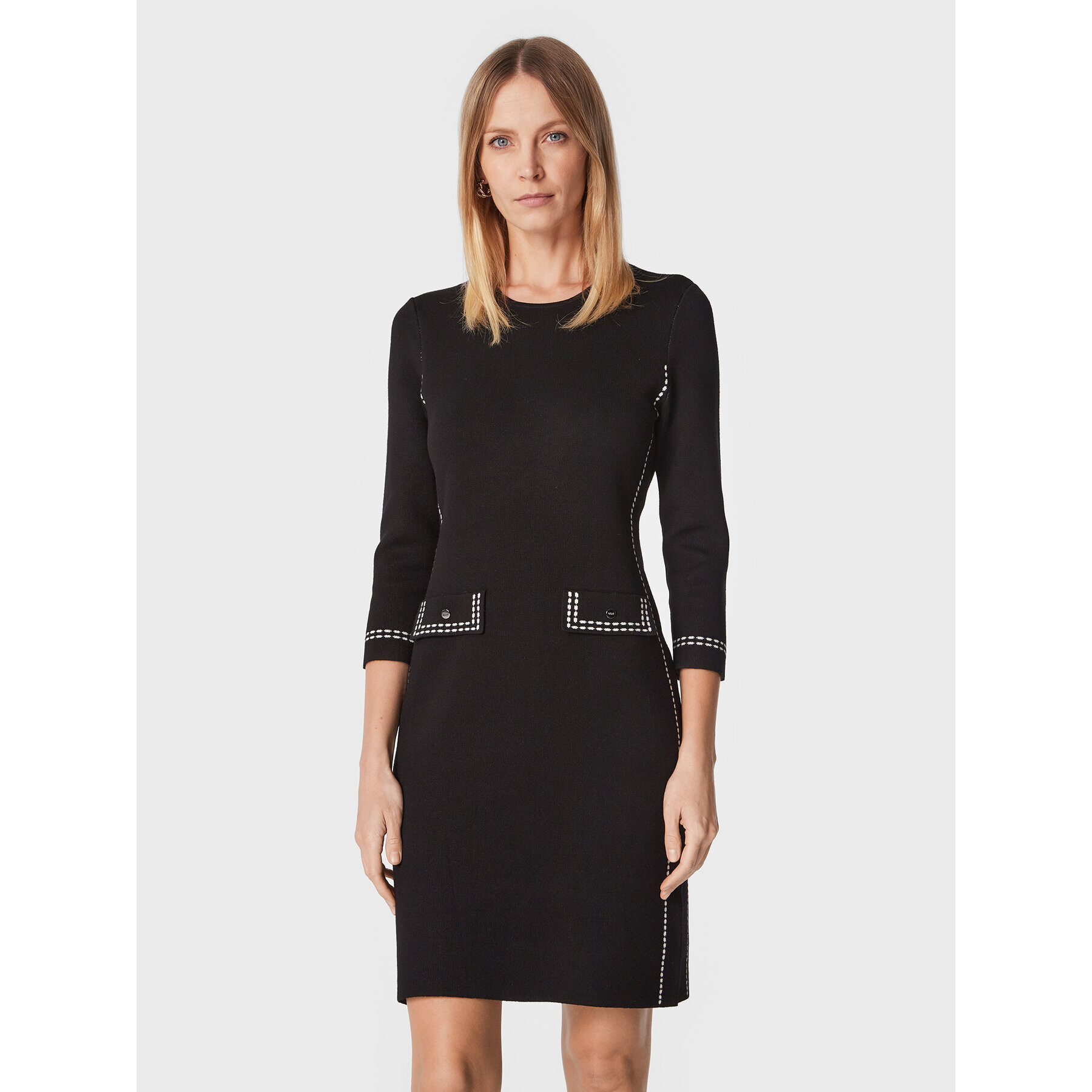 DKNY Rochie tricotată DD2GN908 Negru Regular Fit - Pled.ro