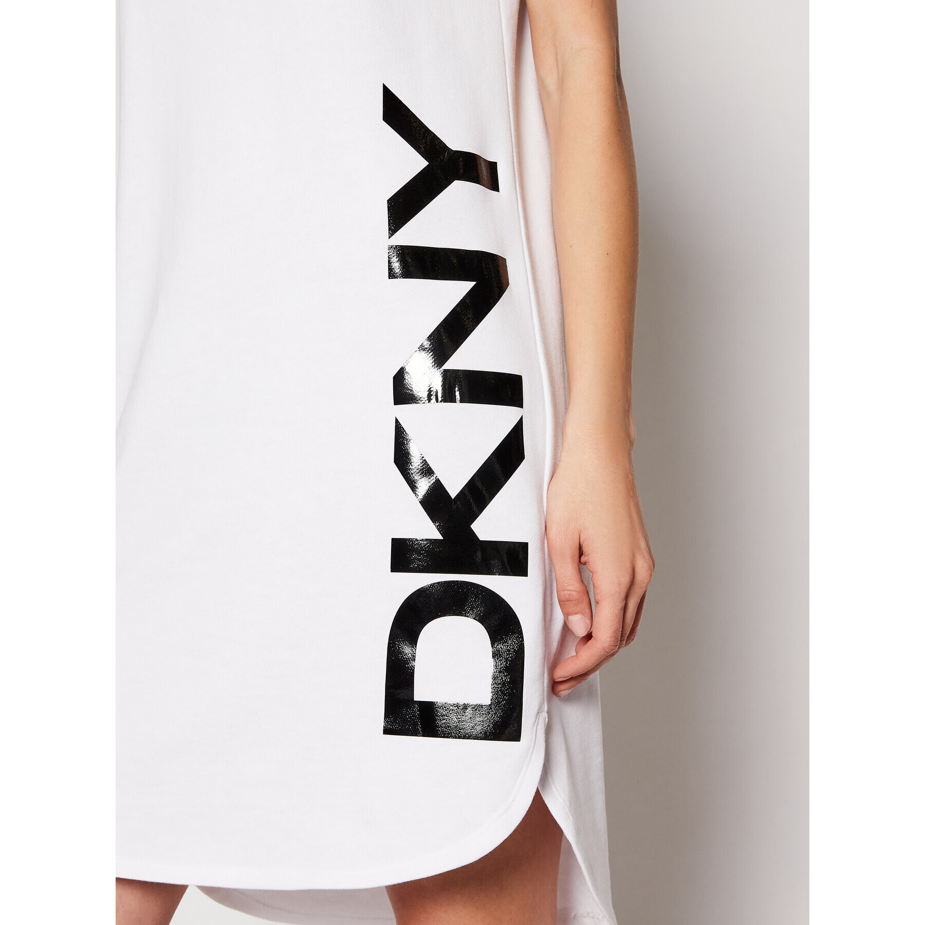 DKNY Rochie tricotată P0RD1B2J Alb Regular Fit - Pled.ro