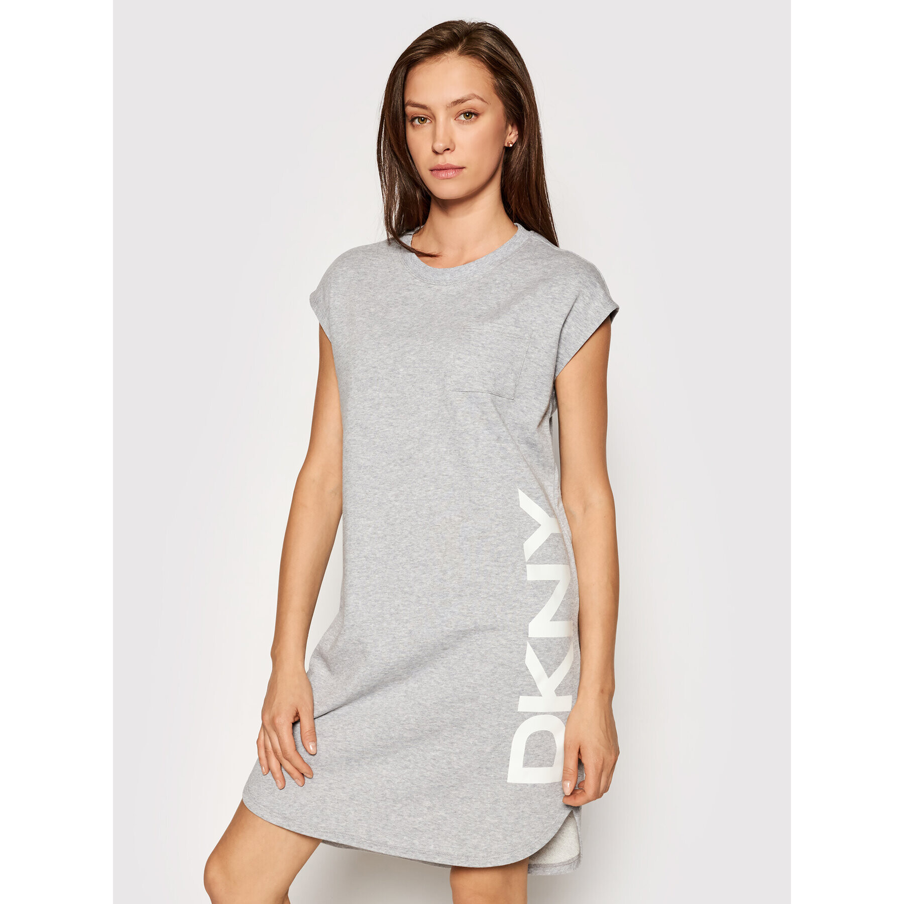 DKNY Rochie tricotată P0RD1B2J Gri Regular Fit - Pled.ro