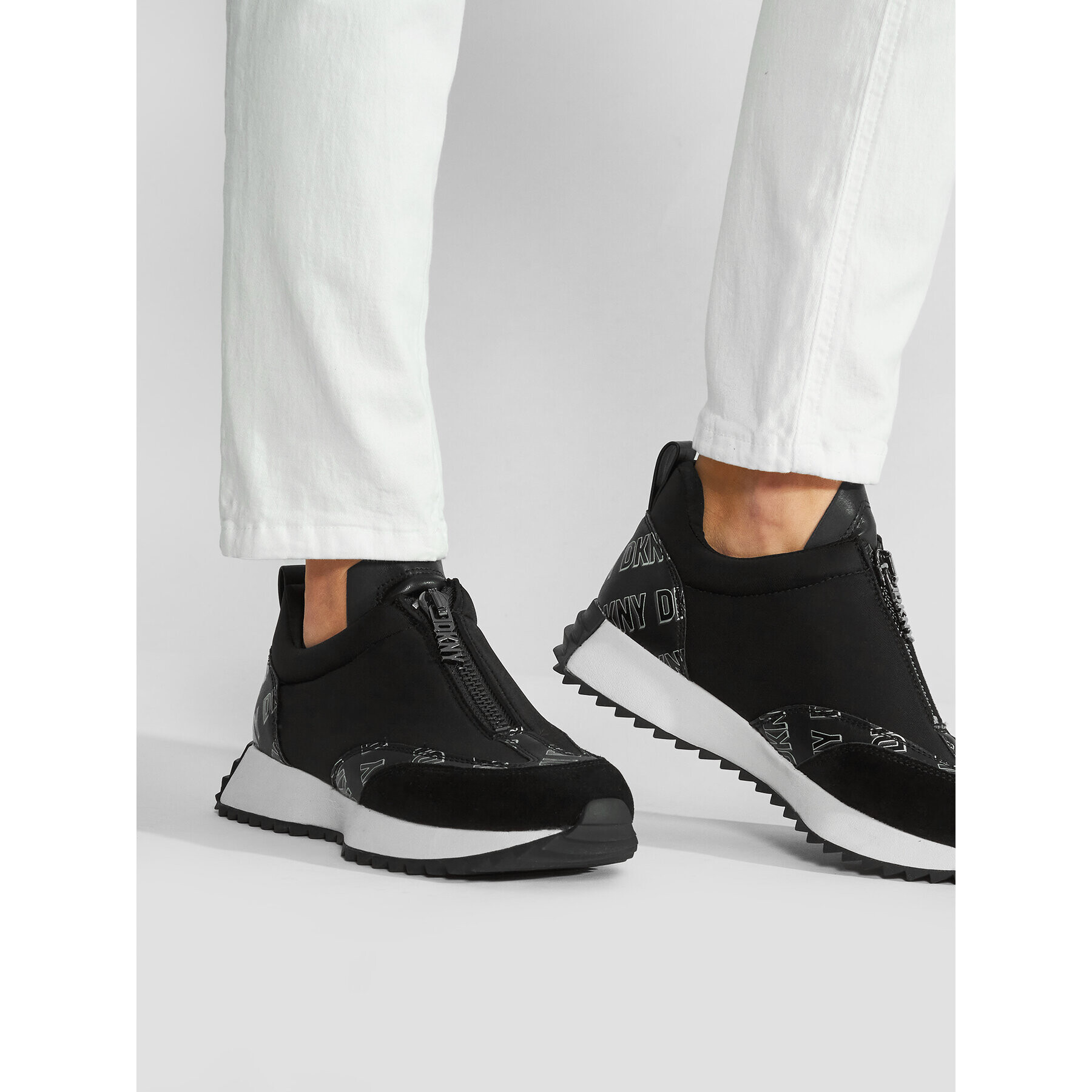 DKNY Sneakers Noah-Zip Up K3241519 Negru - Pled.ro