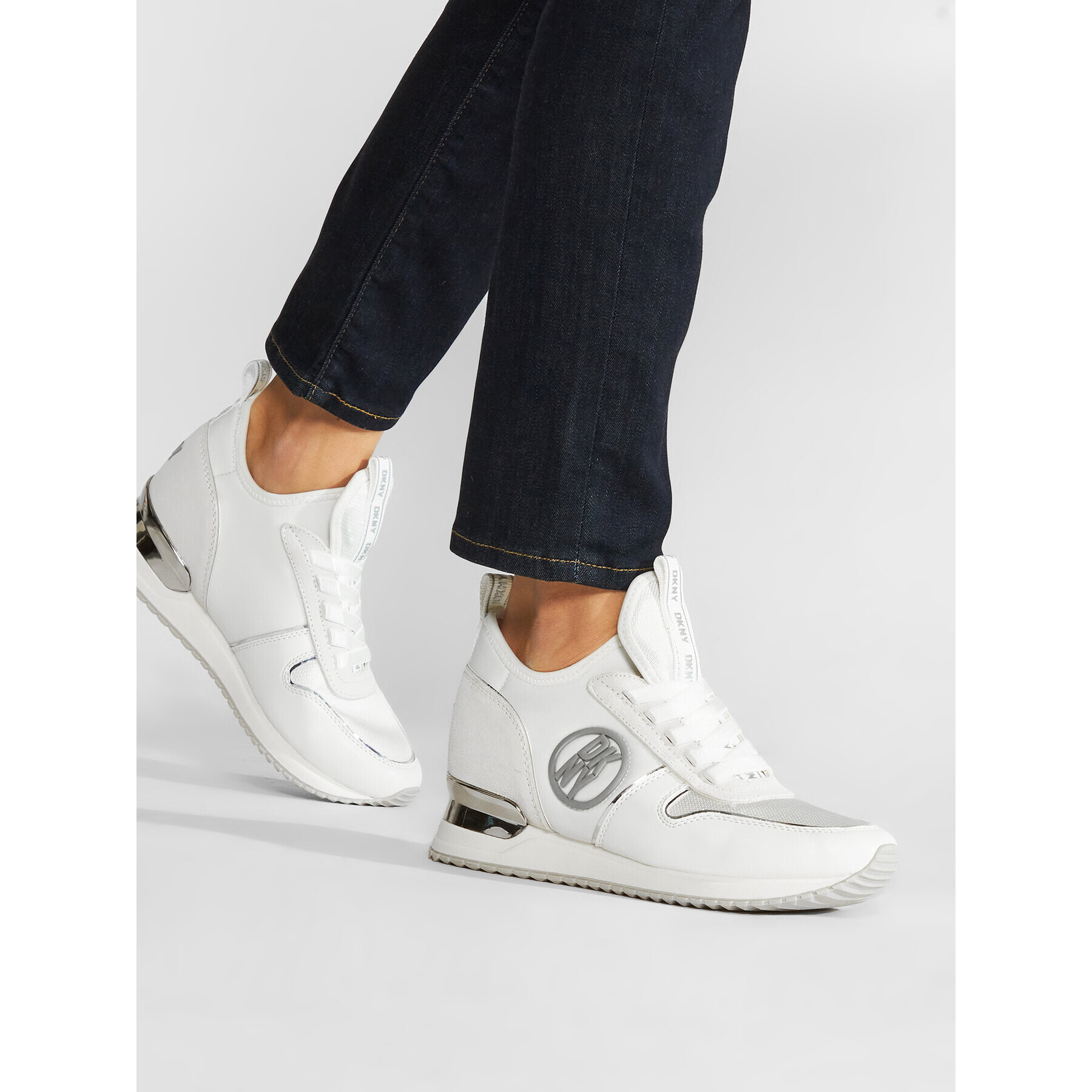 DKNY Sneakers Sabatini K4261395 Alb - Pled.ro