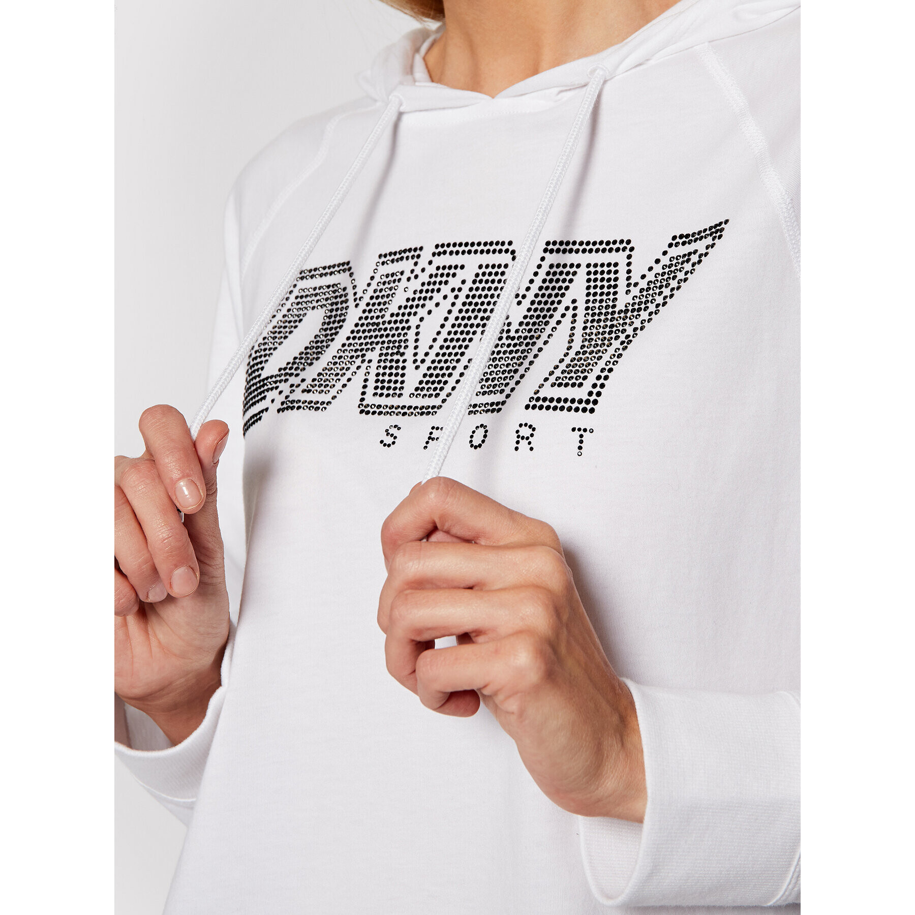 DKNY Sport Bluză DP0T7476 Alb Cropped Fit - Pled.ro