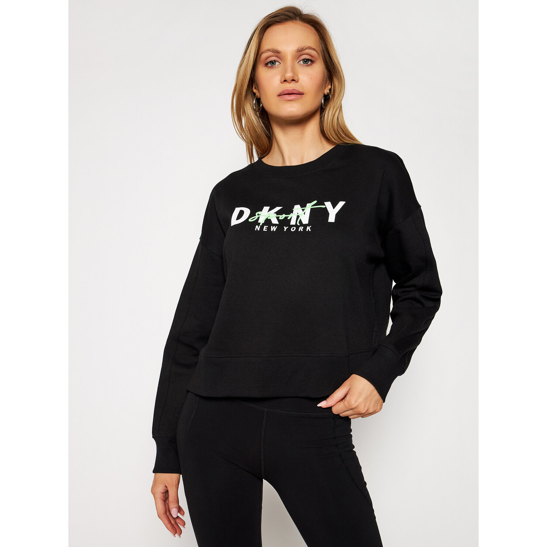 DKNY Sport Bluză DP0T7848 Negru Loose Fit - Pled.ro