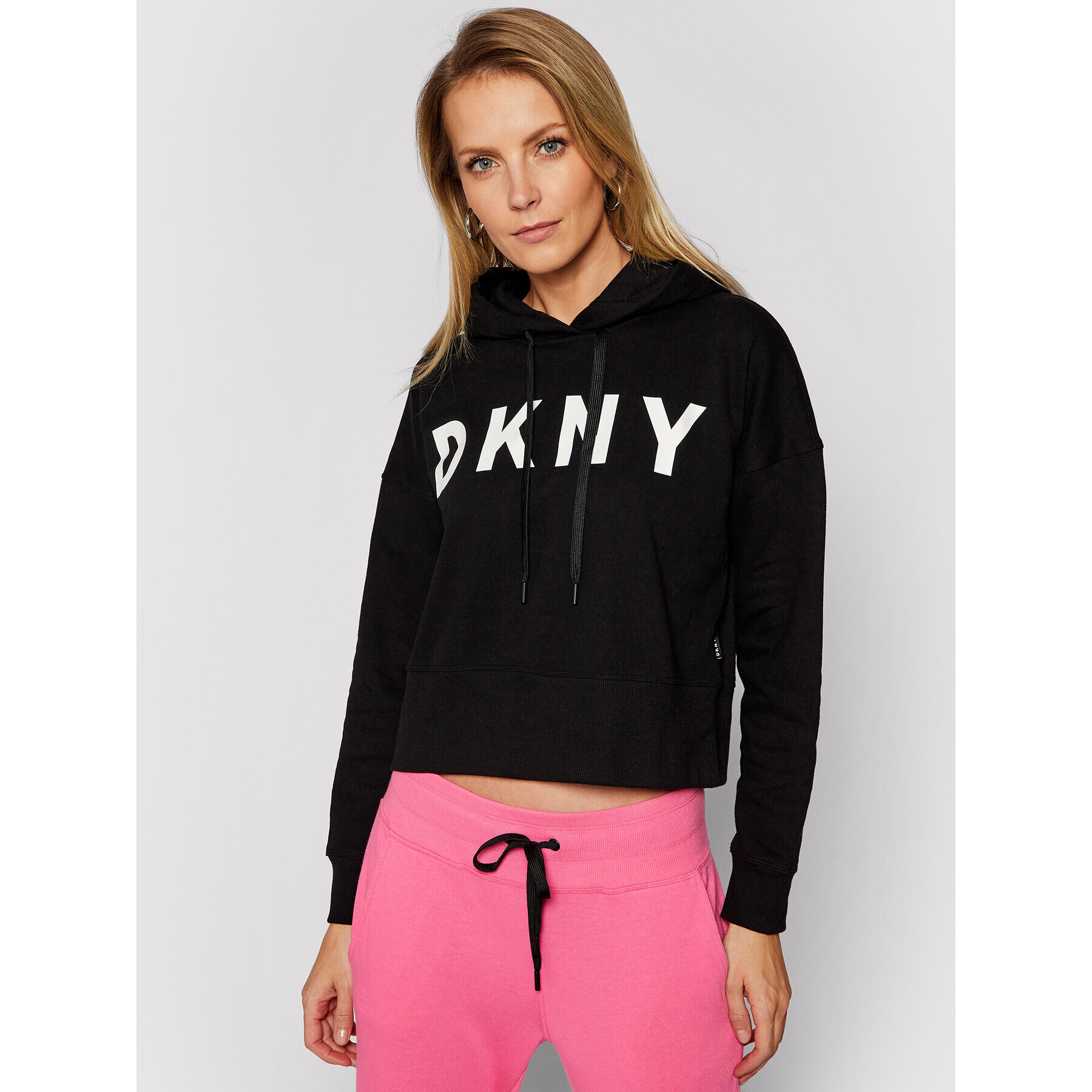 DKNY Sport Bluză DP0T7970 Negru Cropped Fit - Pled.ro