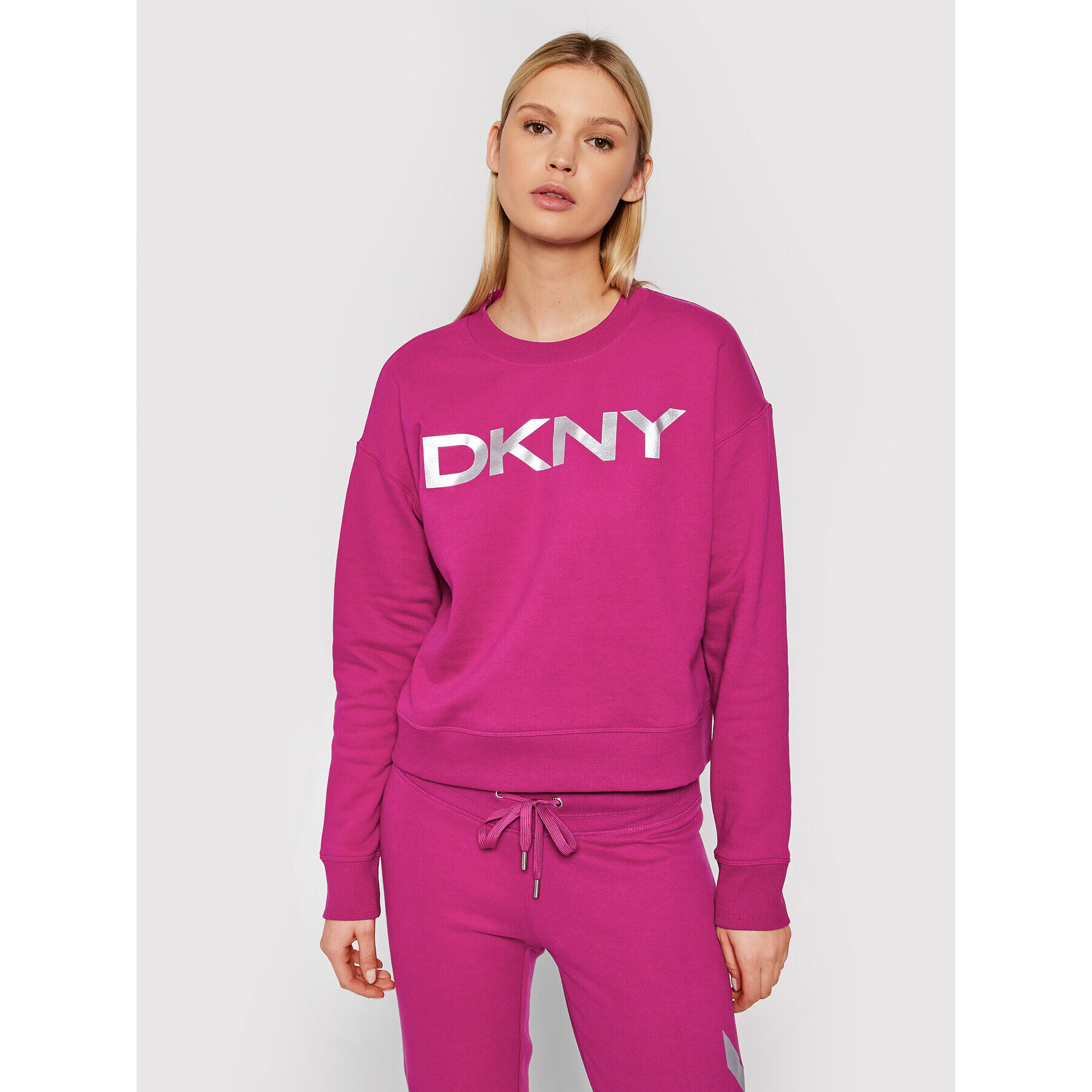 DKNY Sport Bluză DP1T7974 Roz Relaxed Fit - Pled.ro